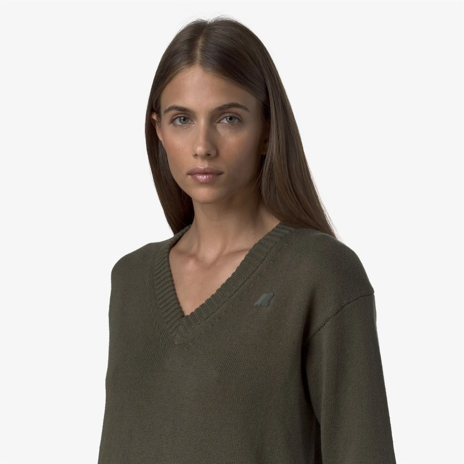 K-Way Adine Cotton Cashmere pulover verde damă