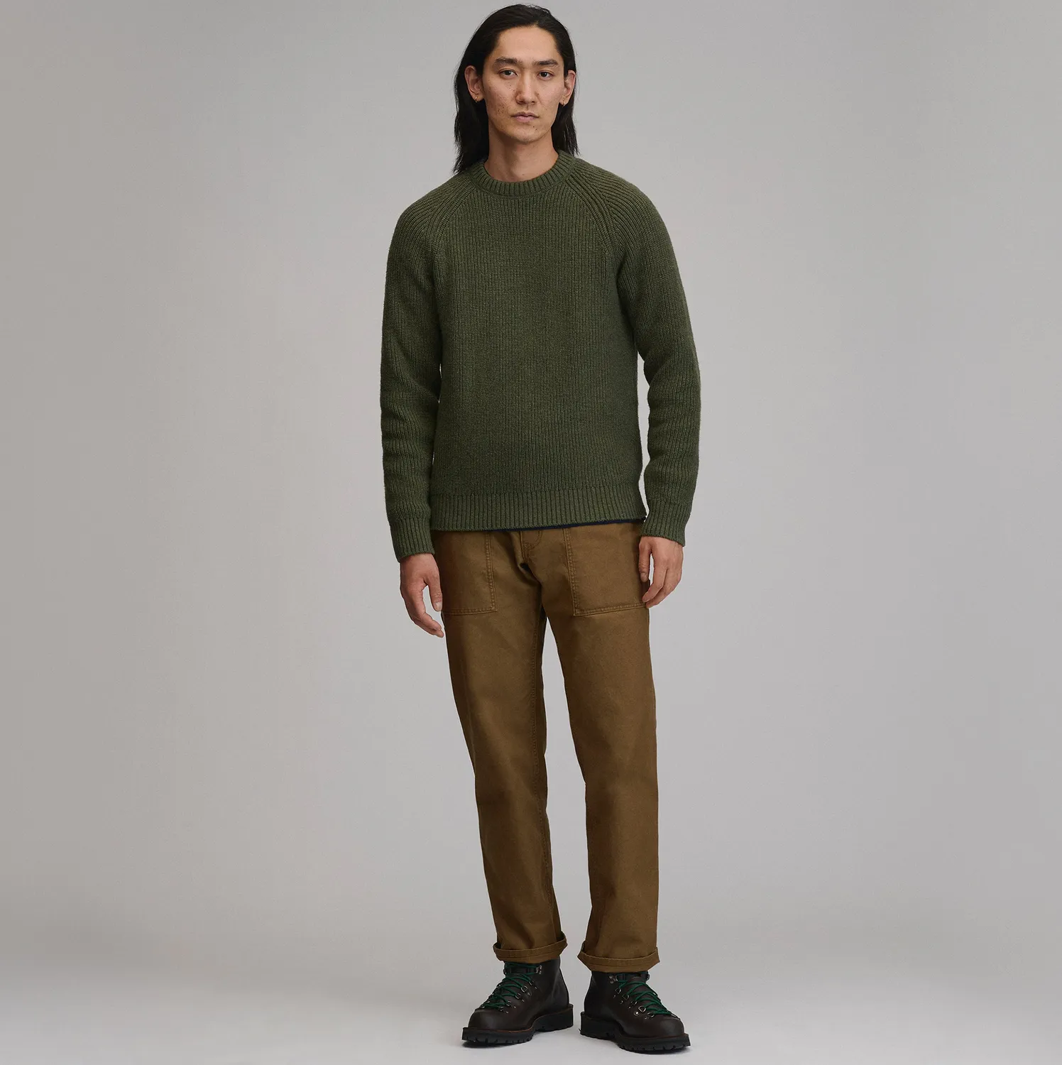 Eddie Bauer Fletcher Bay Crew pulover Navy Heather gros