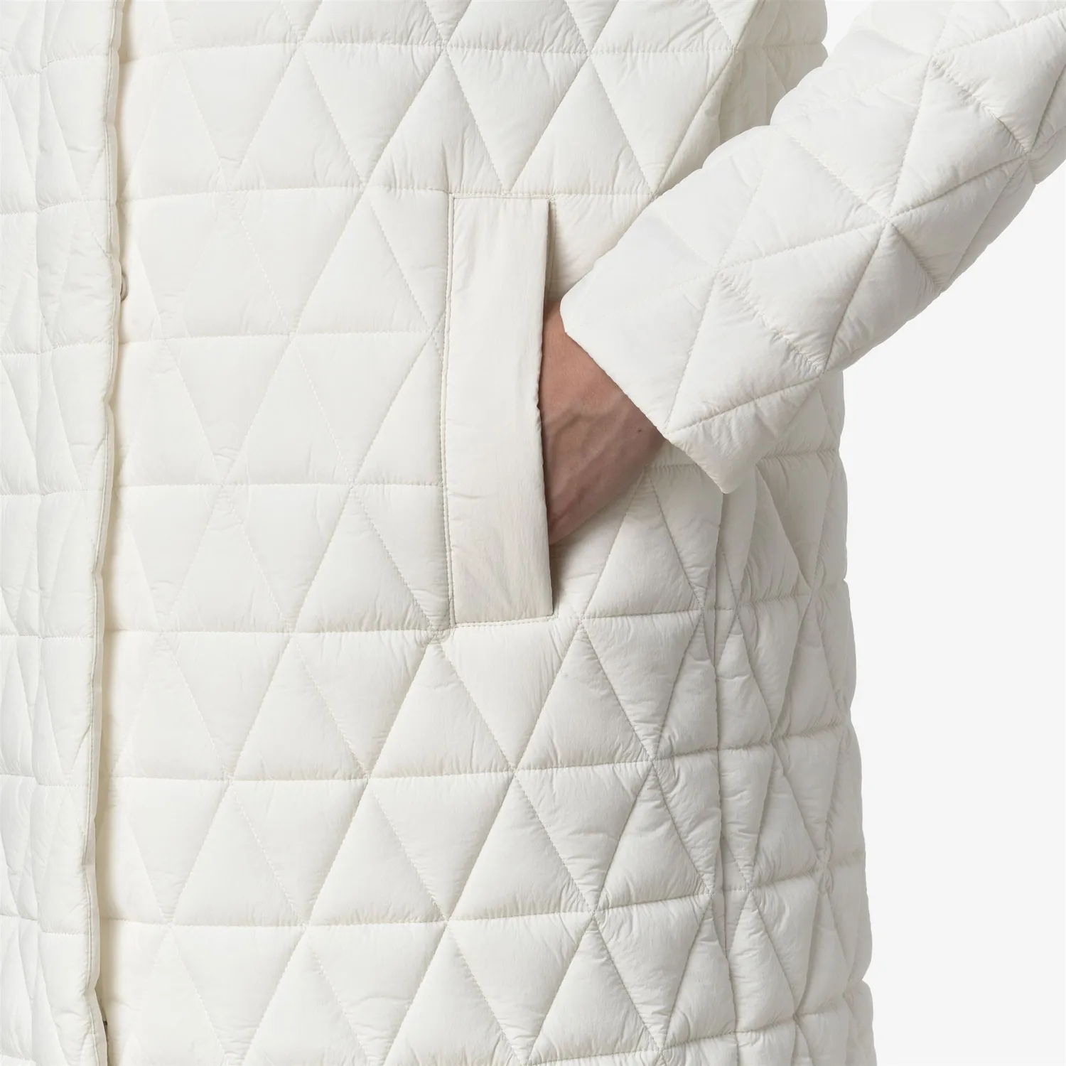 K-Way Sonja Diamond Quilted Warm palton dama alb calduros