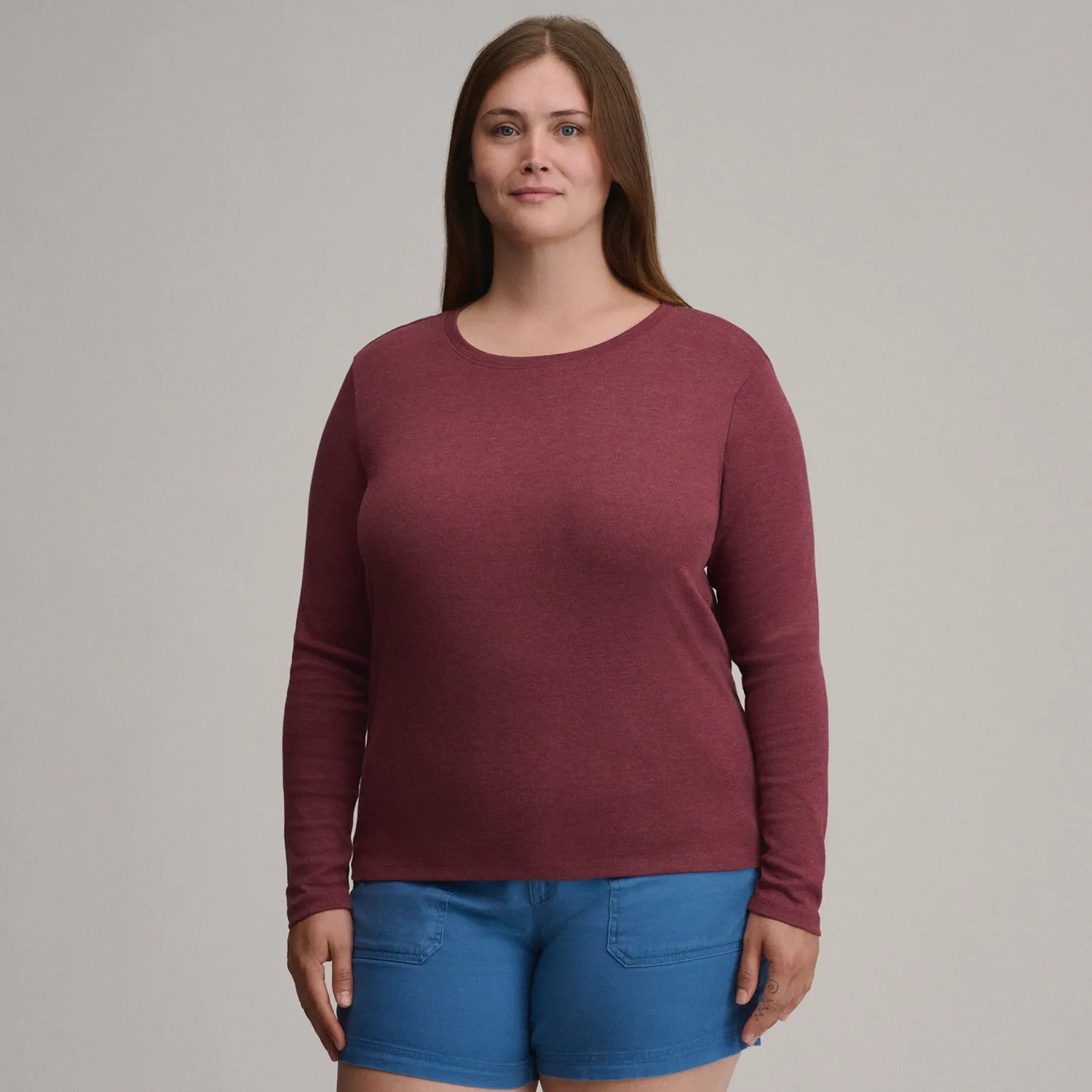 Eddie Bauer Fav tricou dama White maneca lunga bumbac