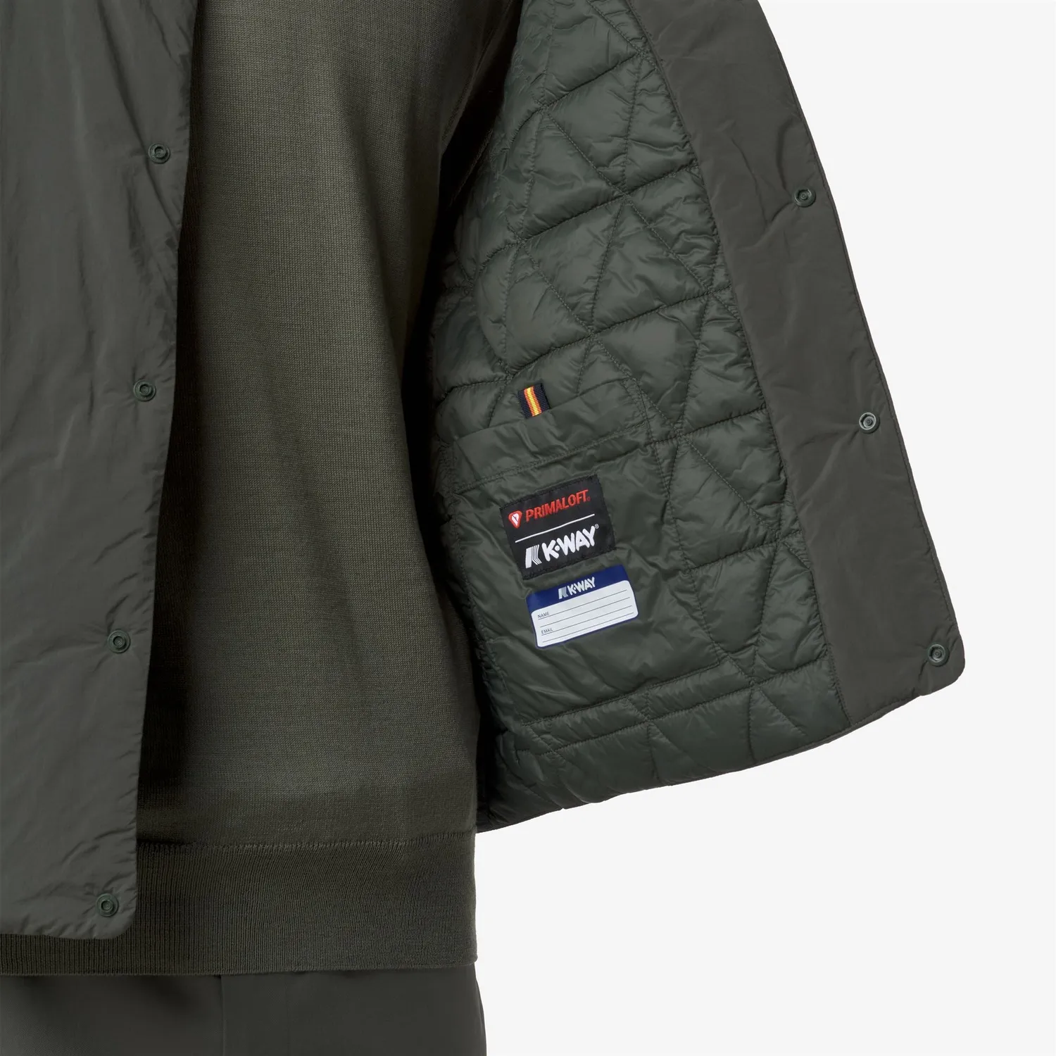 K-Way Valty Plain Warm vesta barbati verde Primaloft