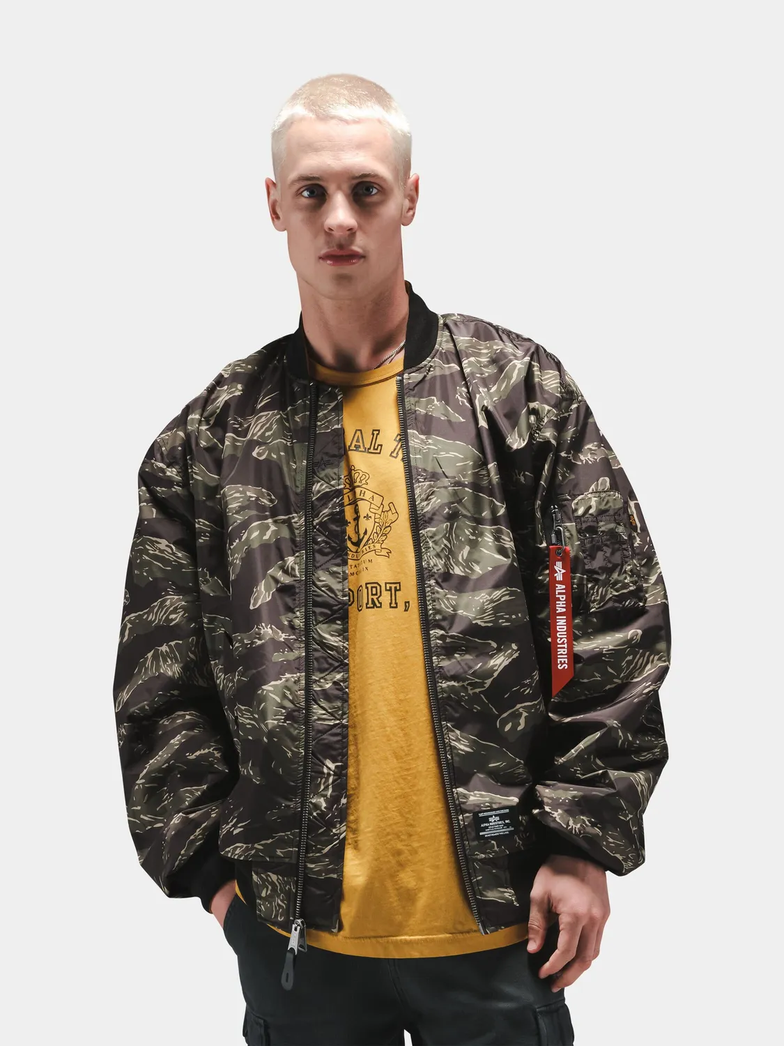 Alpha Industries L-2B Oversized Bomber geaca reversibila neagra