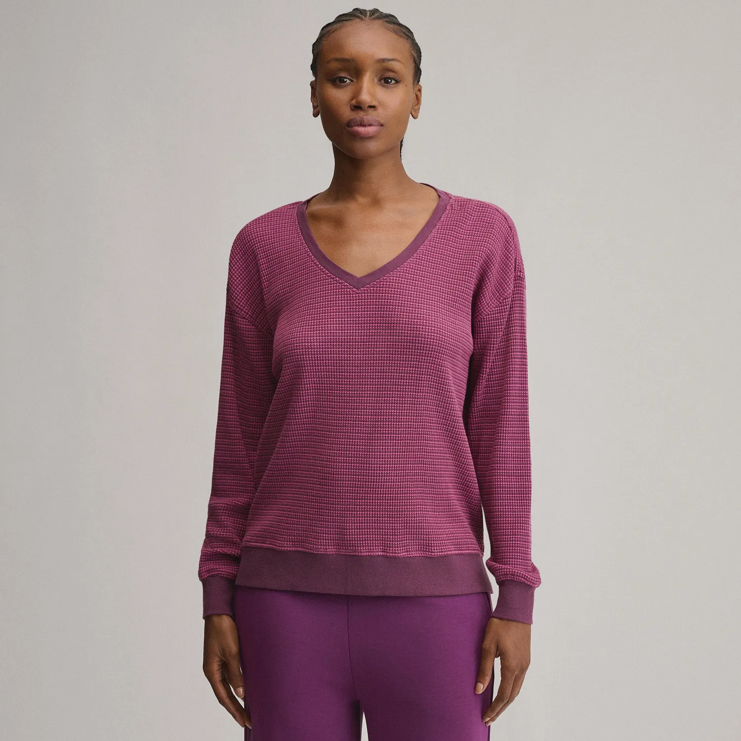 Eddie Bauer bluza termica femei Meridian Blue dungi calduroasa