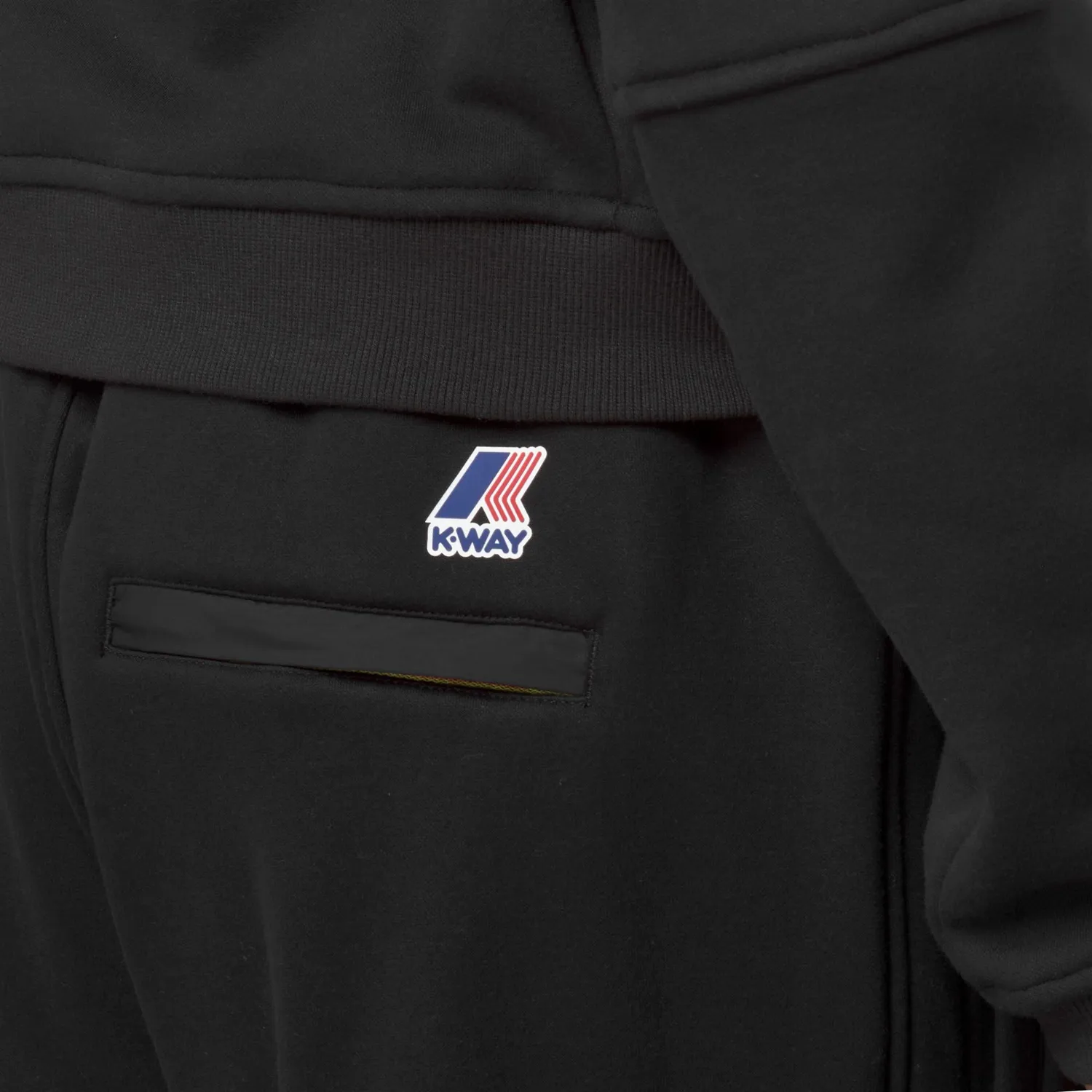 K-Way Philbert Brushed PC East pantaloni sport negri Black Pure