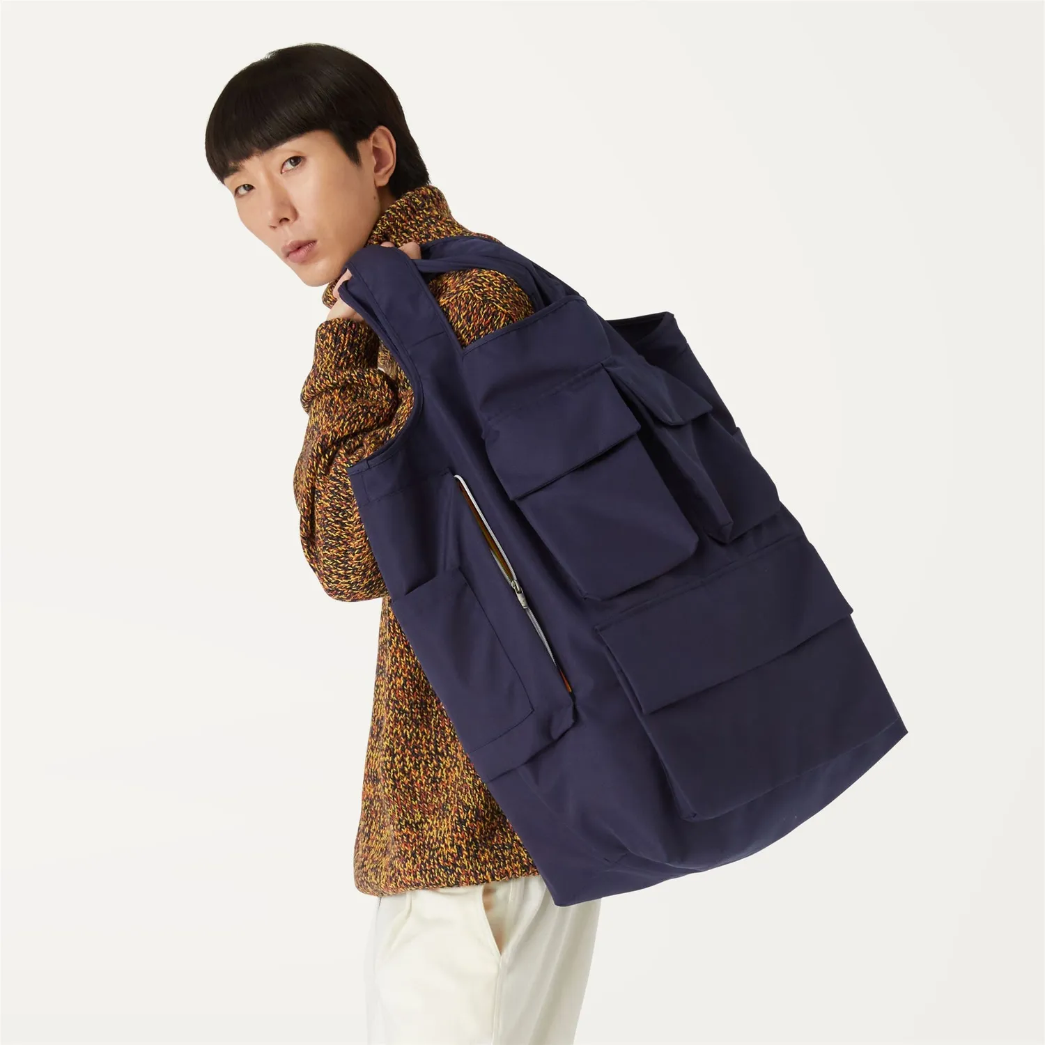 K-Way Shopper Cordura Pockets geantă albastru nailon