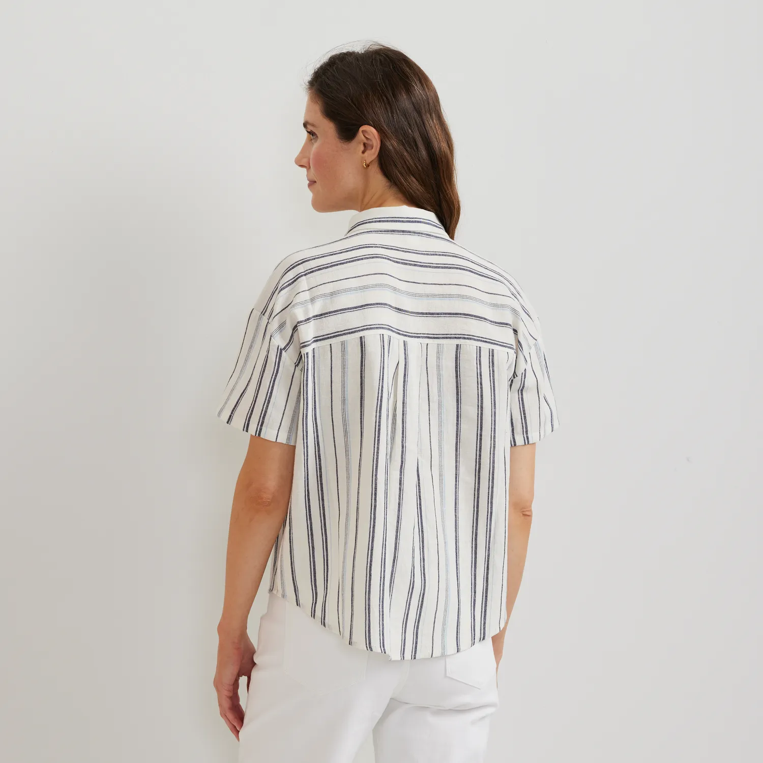 Eddie Bauer Destination Utility camasa dama Ivory cu dungi