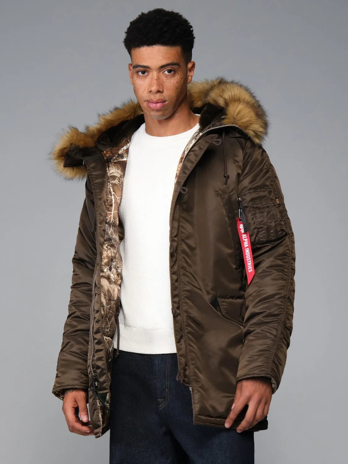 Alpha Industries N-3B Camo parka Hickory Realtree ger extrem