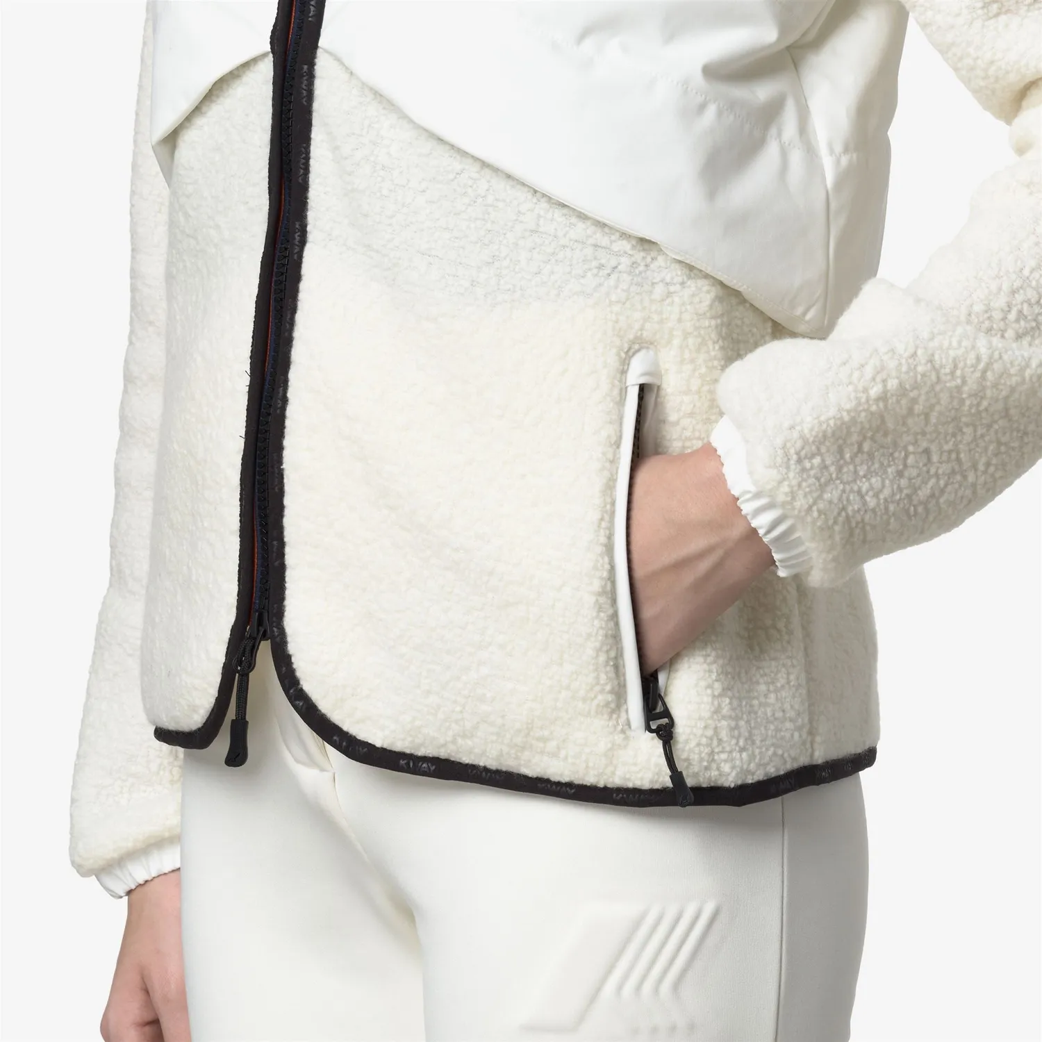 K-Way Luberon Polar geacă fleece damă albă