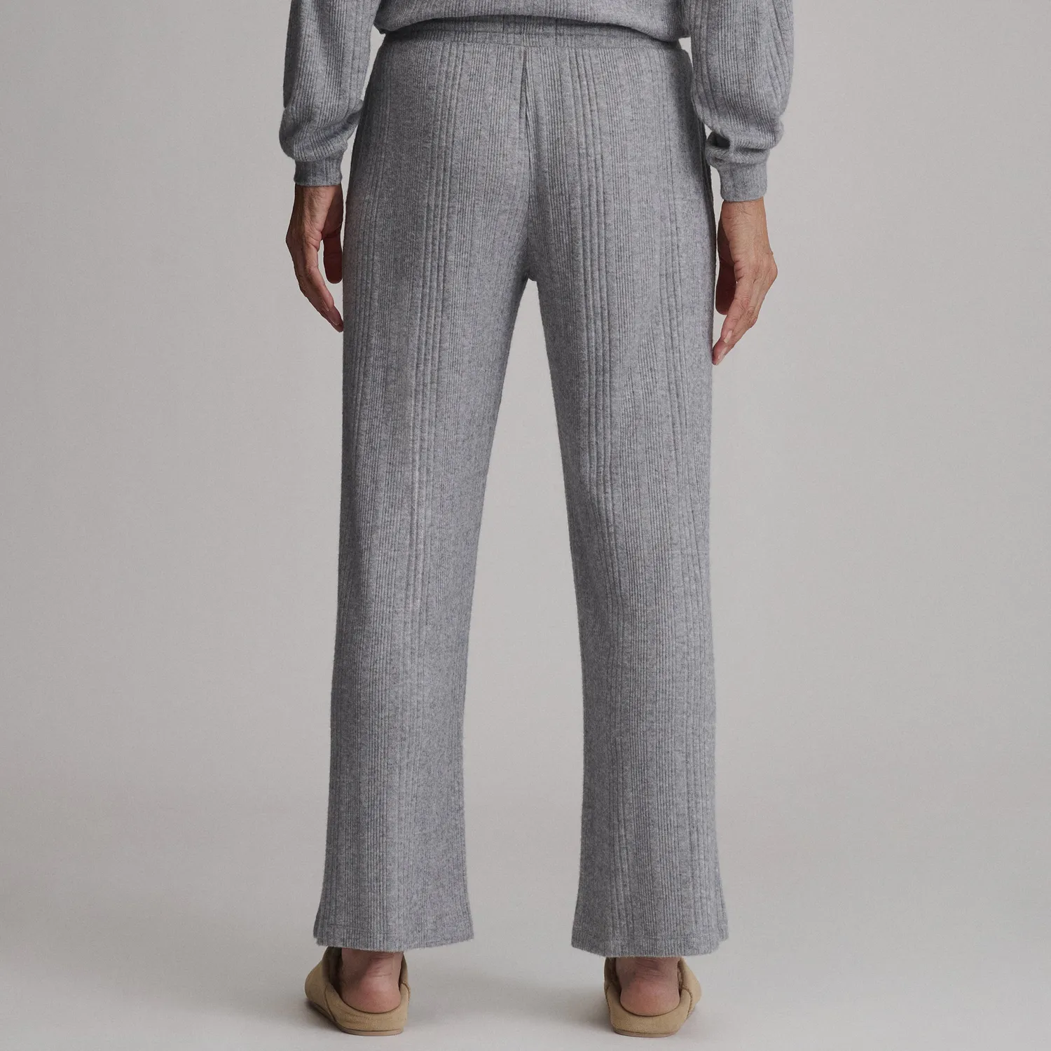Eddie Bauer Cozy Rib pantaloni damă Light Gray evazați