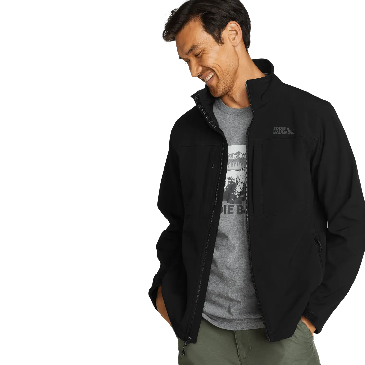 Eddie Bauer Windfoil geaca barbati Black stretch termica