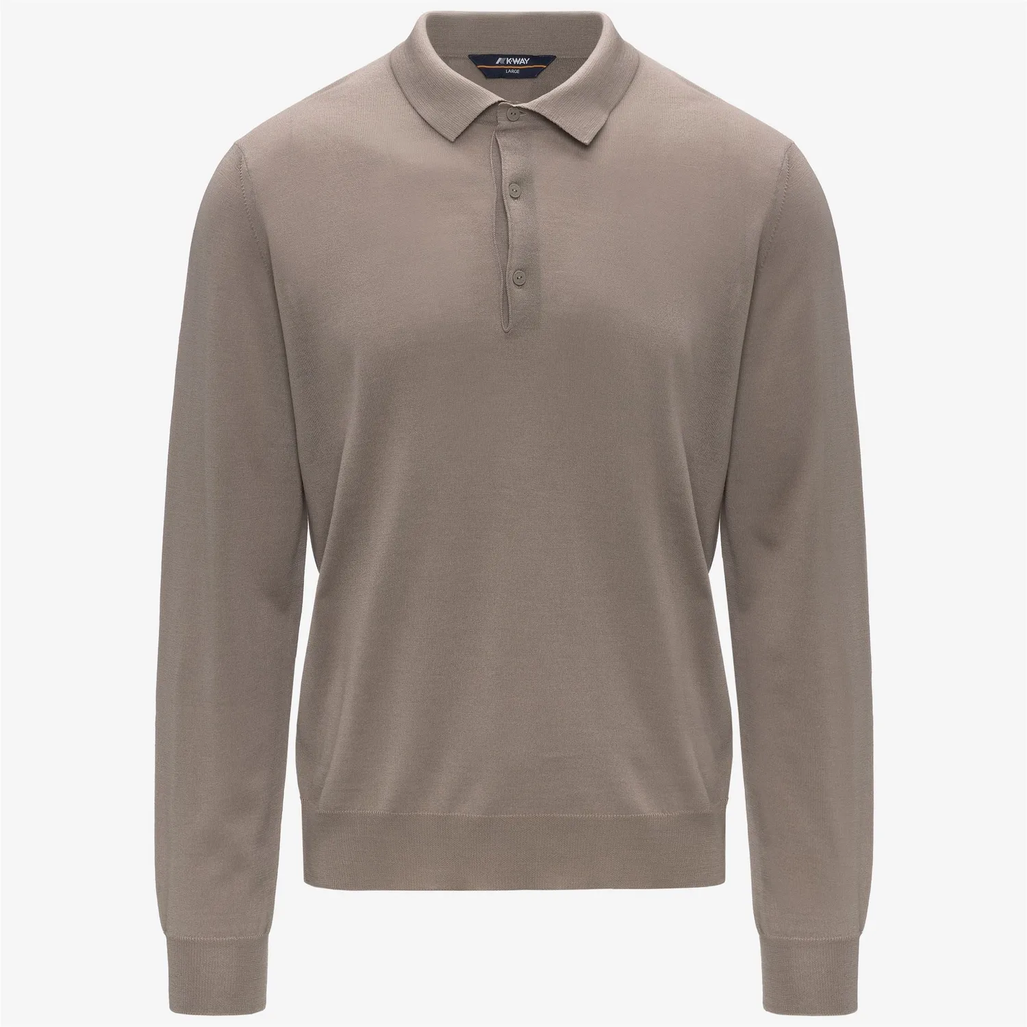 K-Way Rey Wool Merino Blend Pulover Bej Taupe Lână