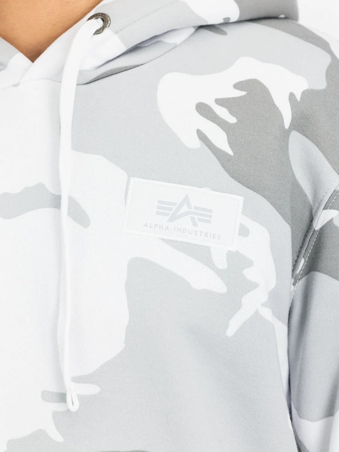 Alpha Industries Backprint hanorac camuflaj bumbac cu gluga
