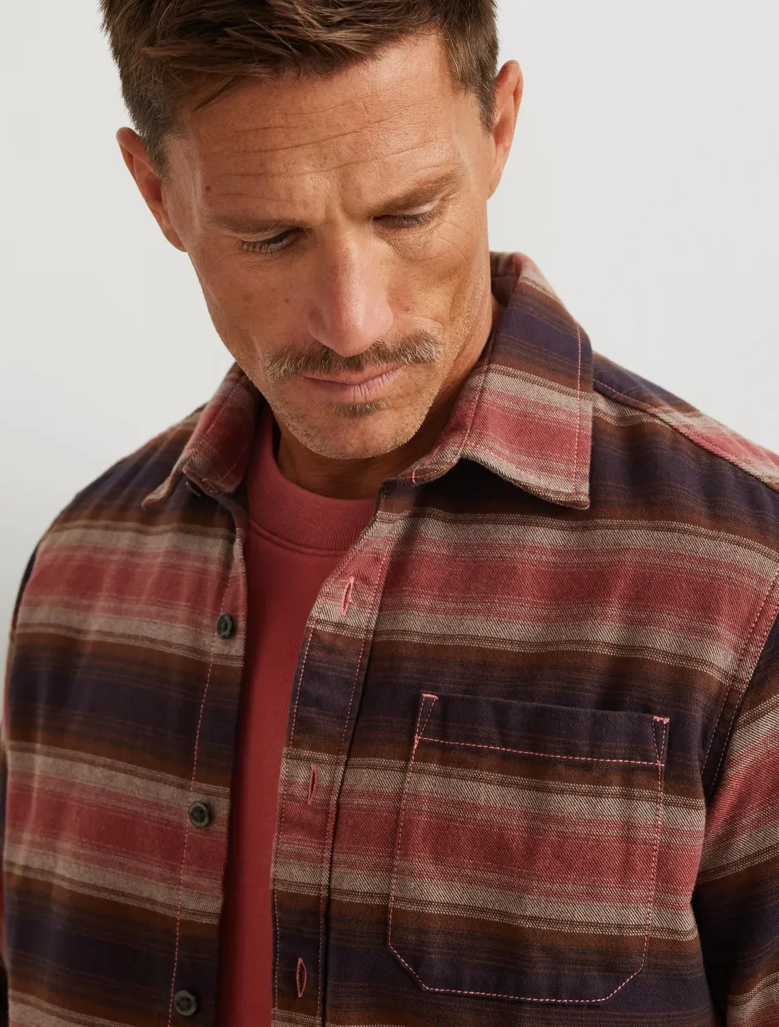 Eddie Bauer Favorite cămașă flanel crem carouri