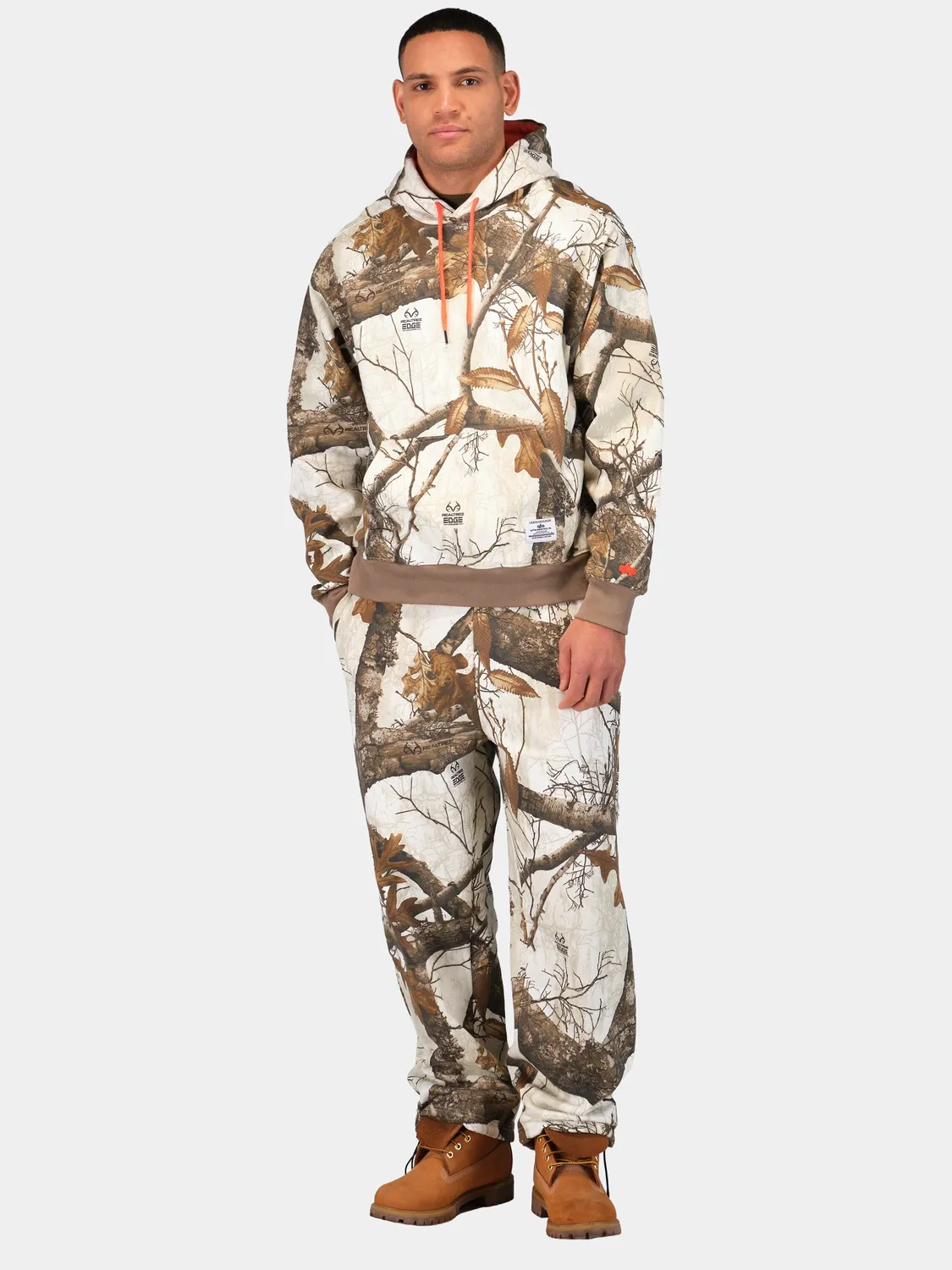 Alpha Industries Essential Camo hanorac Snow Realtree bumbac