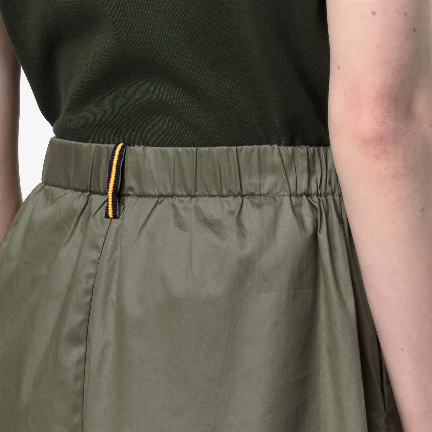K-Way Lamandie Shiny Cotton fusta-pantalon dama verde bumbac