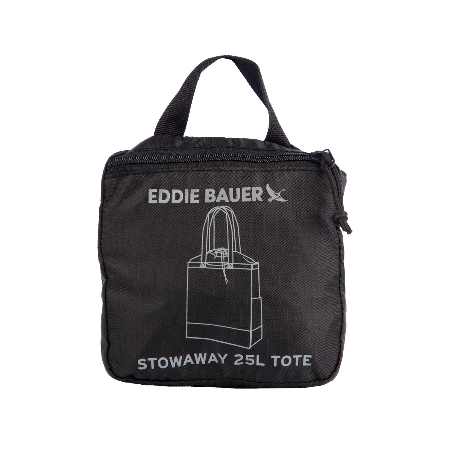 Eddie Bauer Stowaway geantă tote 25L neagră pliabilă