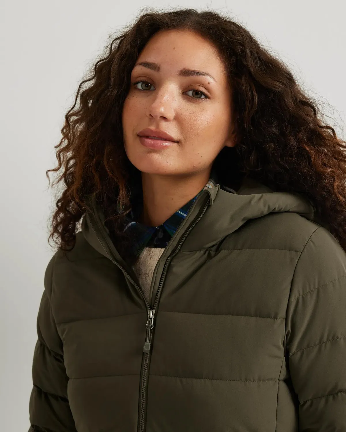Eddie Bauer EB Stretch Down palton puf dama negru lung