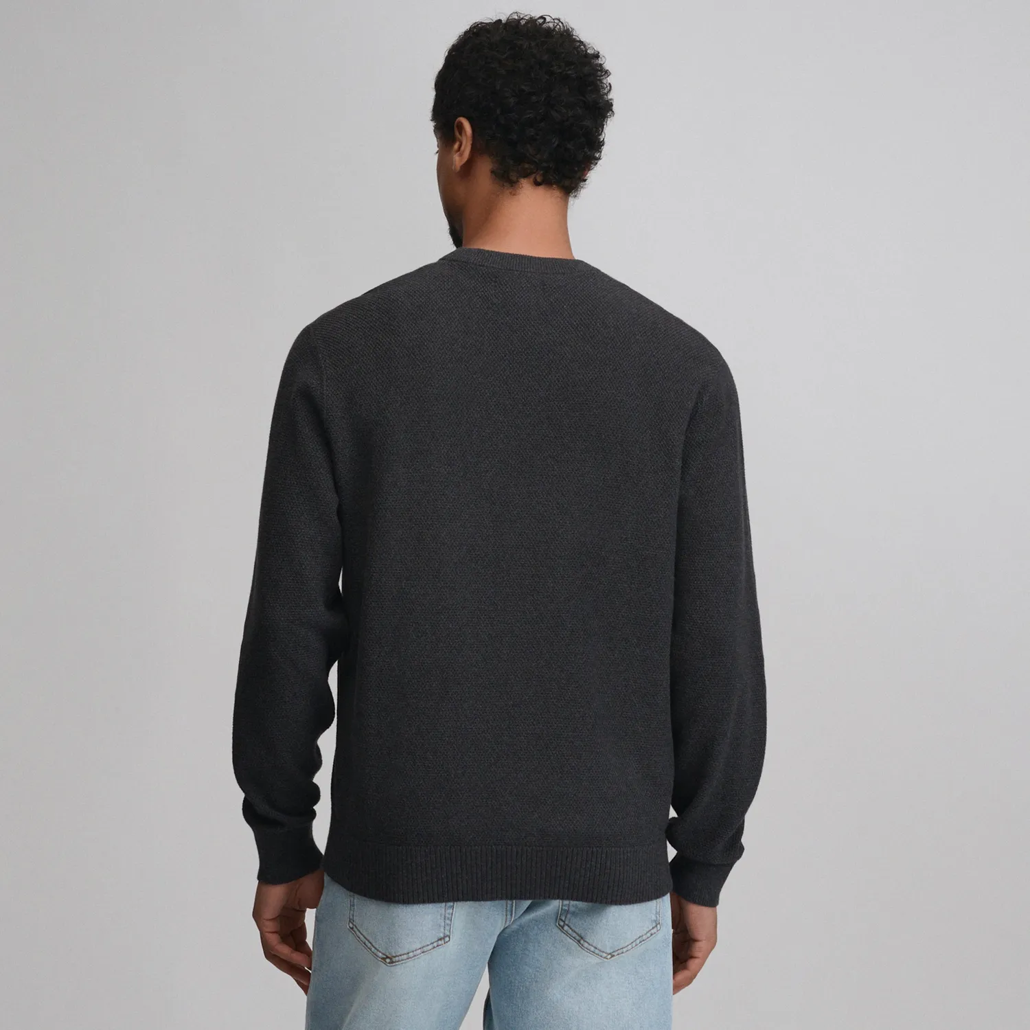 Eddie Bauer Classic Crew Solid pulover barbati charcoal tricot