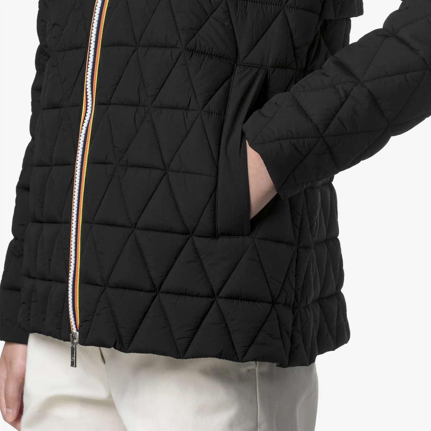 K-Way Madlaine Diamond Quilted Warm geaca scurta neagra dama