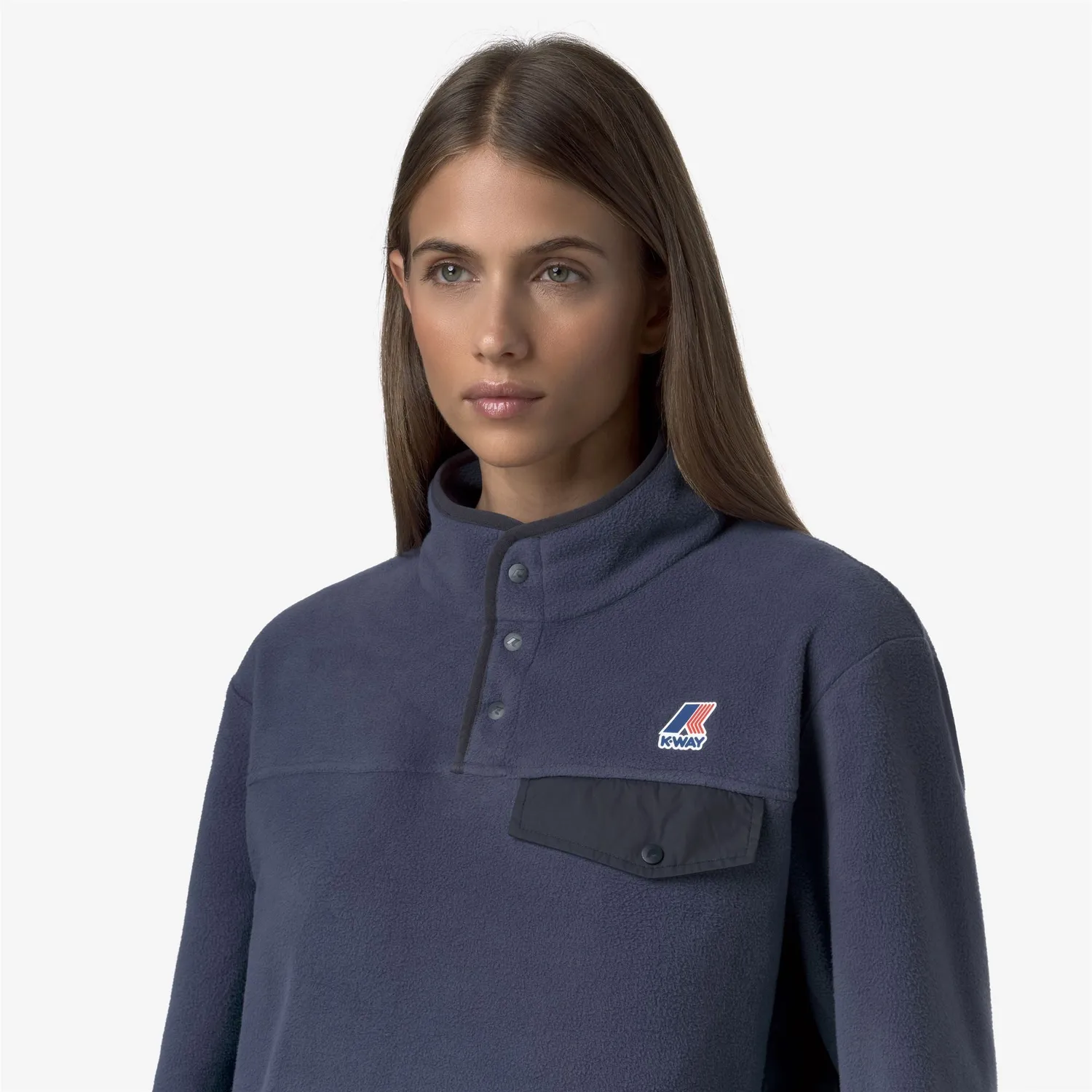 K-Way Barnabe K7142MW hanorac polar unisex albastru