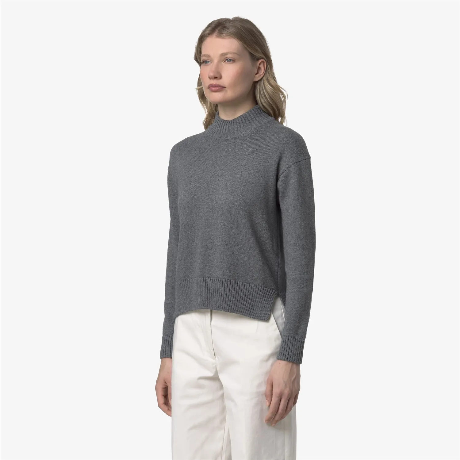 K-Way Agata Cotton Cashmere pulover dama Grey Smoked casmir