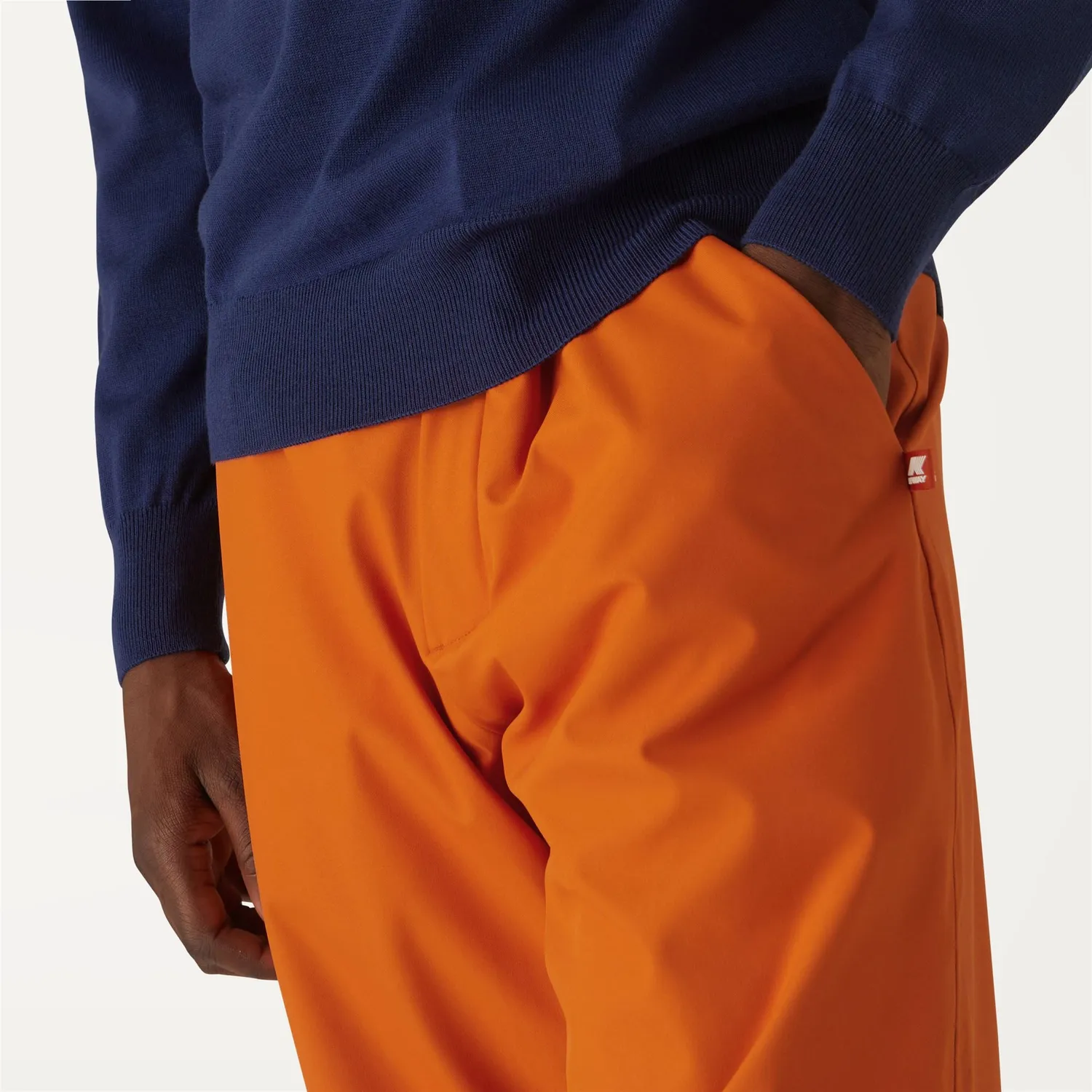 K-Way Noe Micro Twill pantaloni portocalii impermeabili