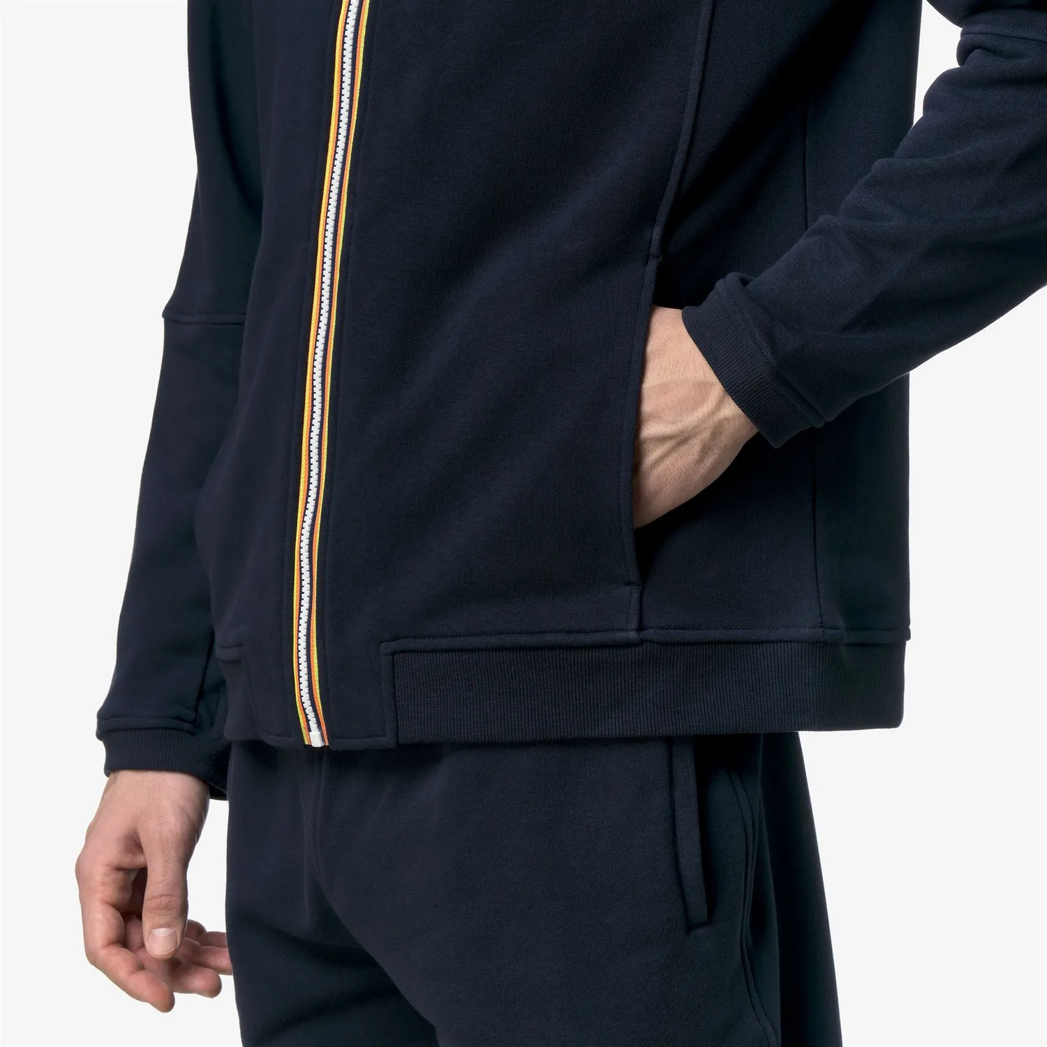 K-Way Pepin Poly Cotton hanorac fleece albastru