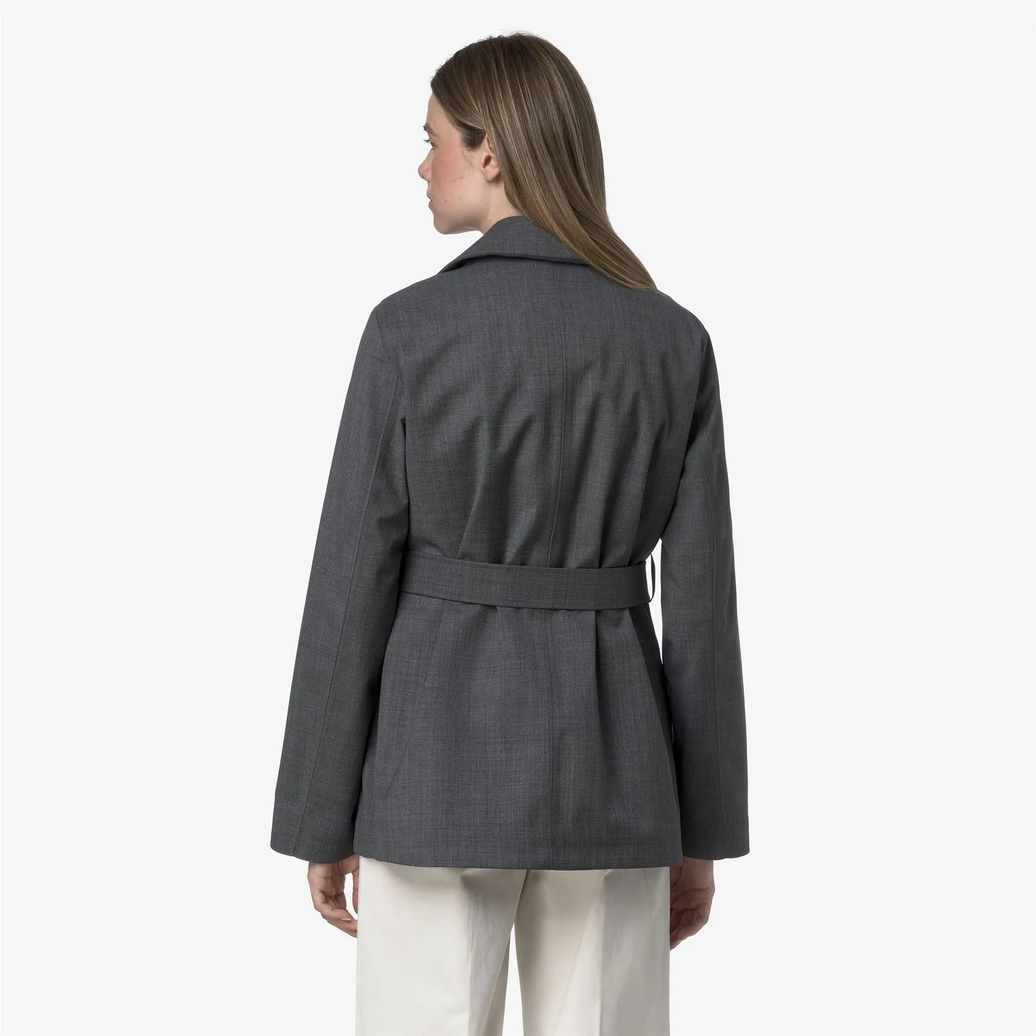 K-Way Jory 3L Wool Grisaille jachetă damă gri elegantă