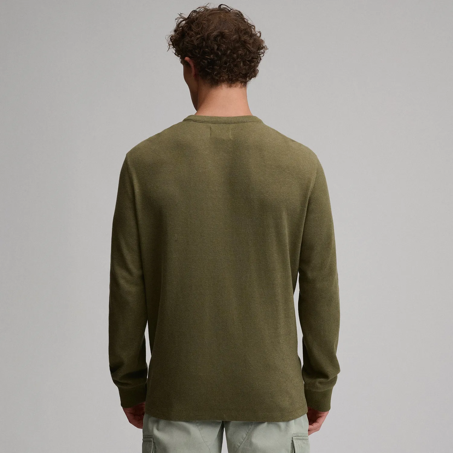 Eddie Bauer Birds Eye Henley Termic Barbati Gri