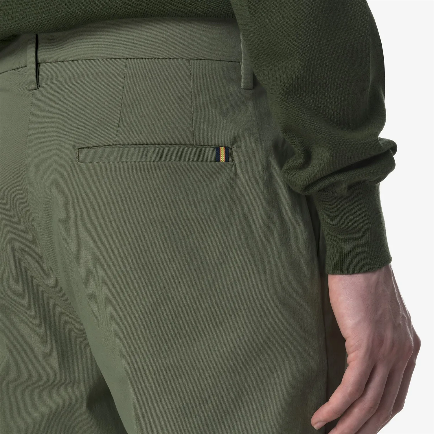 K-Way Ailton Twill Tech pantaloni chino Green Lichen