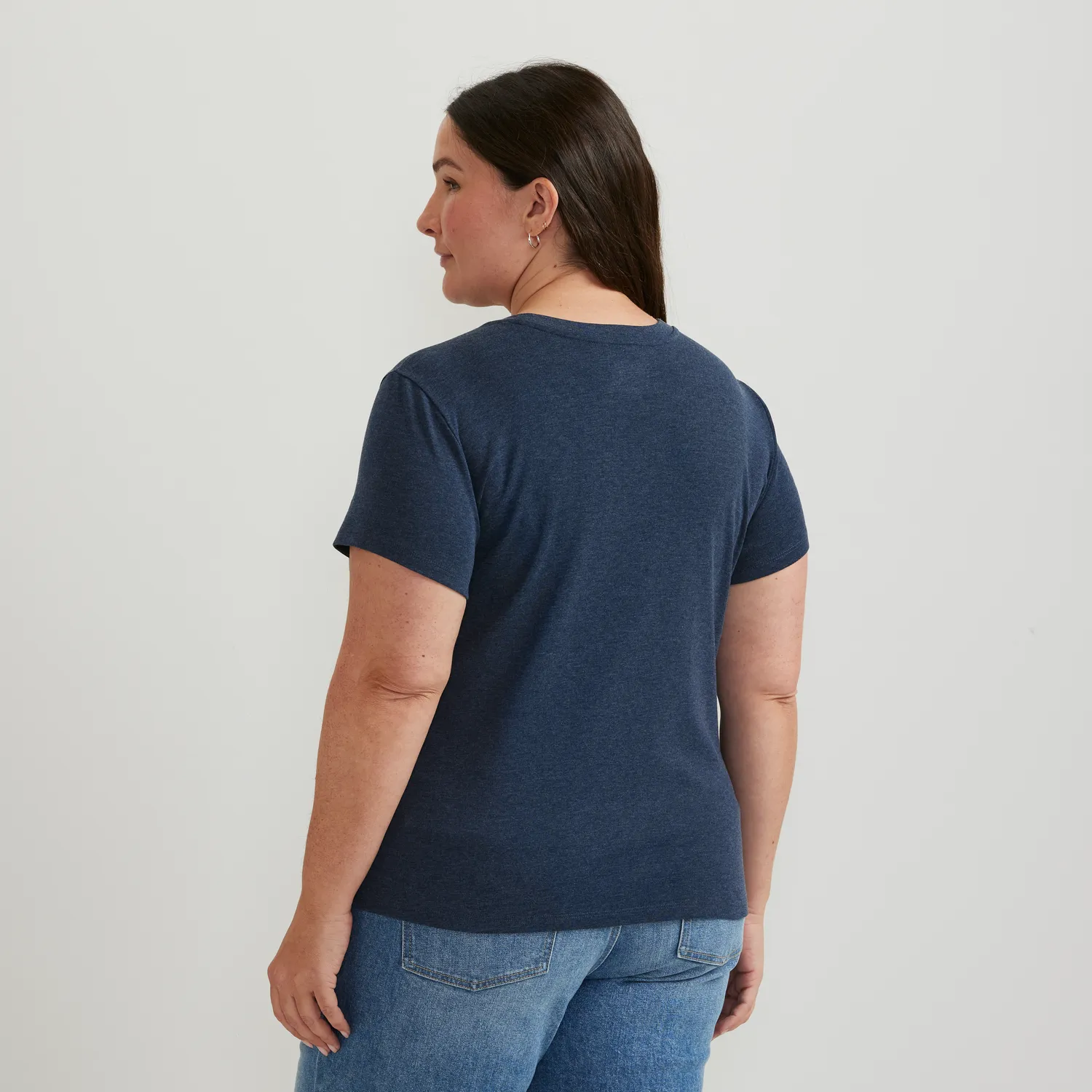 Eddie Bauer Everyday Crewneck tricou dama maneca scurta alb bumbac