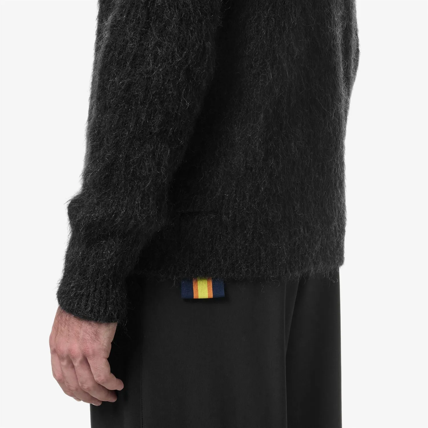 K-Way Bereny pulover negru mohair barbati