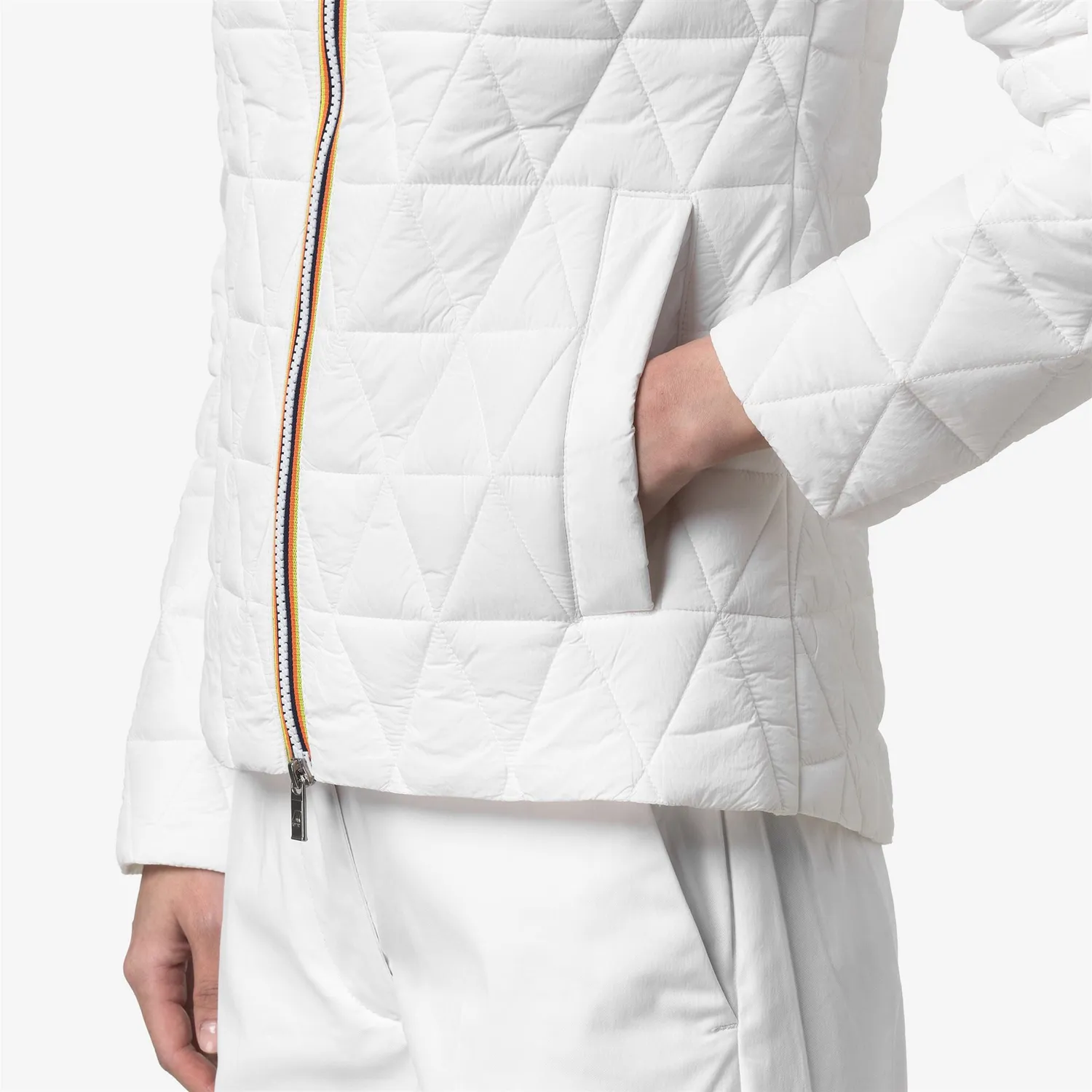 K-Way Lil Diamond Quilted Warm geaca dama alba
