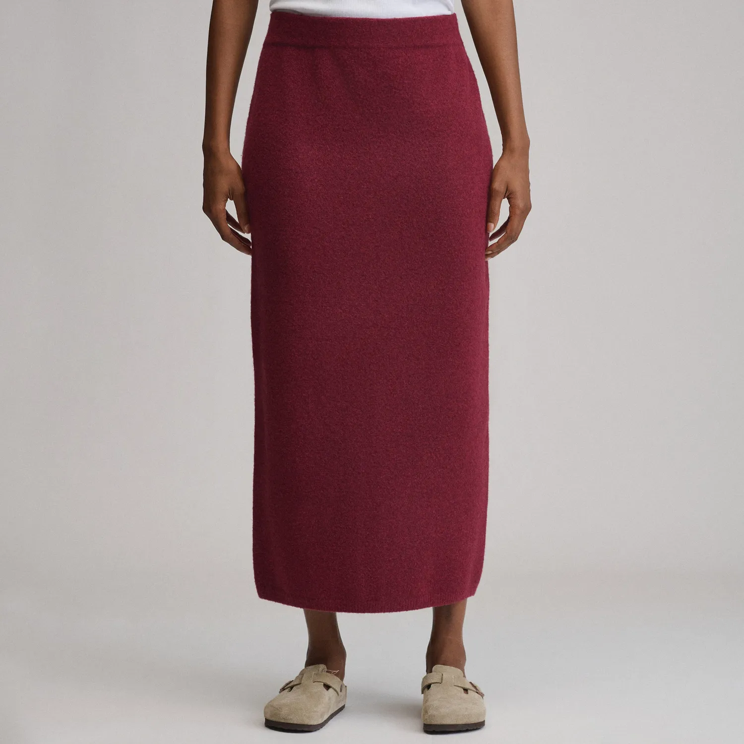 Eddie Bauer Sweater Skirt fusta midi femei gri calduroasa