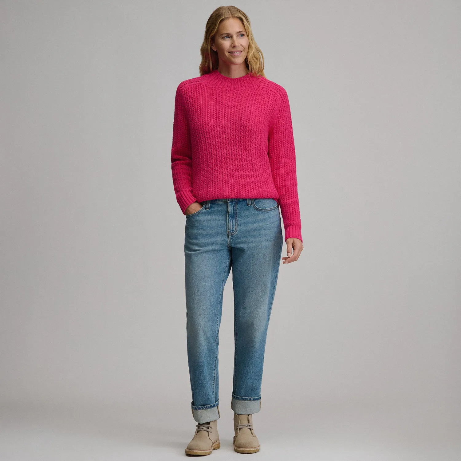 Eddie Bauer Everloft pulover dama Sugar Plum calduros