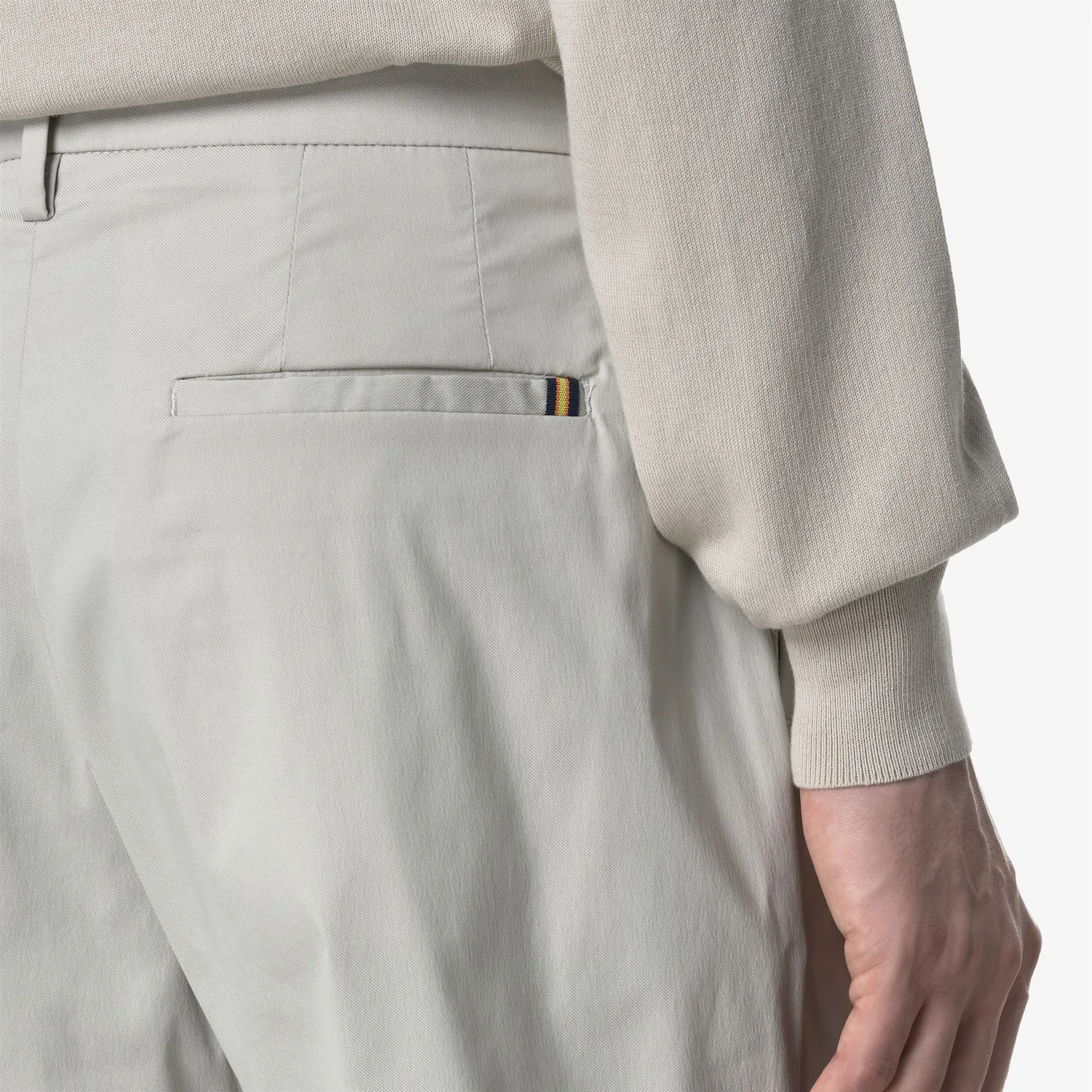 K-Way Ailton Twill Tech pantaloni bărbați bej chino