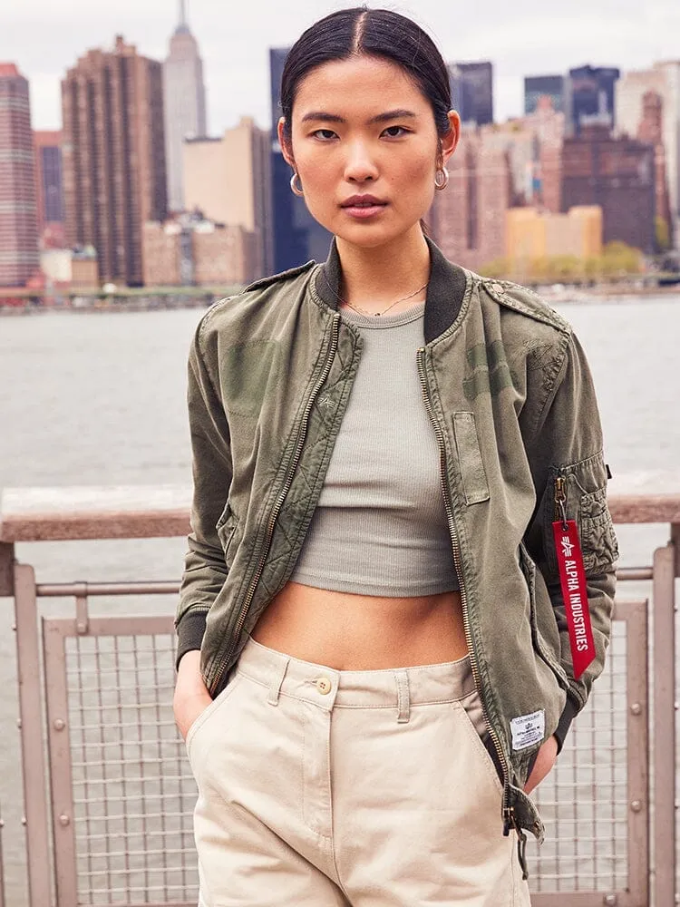Alpha Industries M-65 pantaloni cargo dama limestone