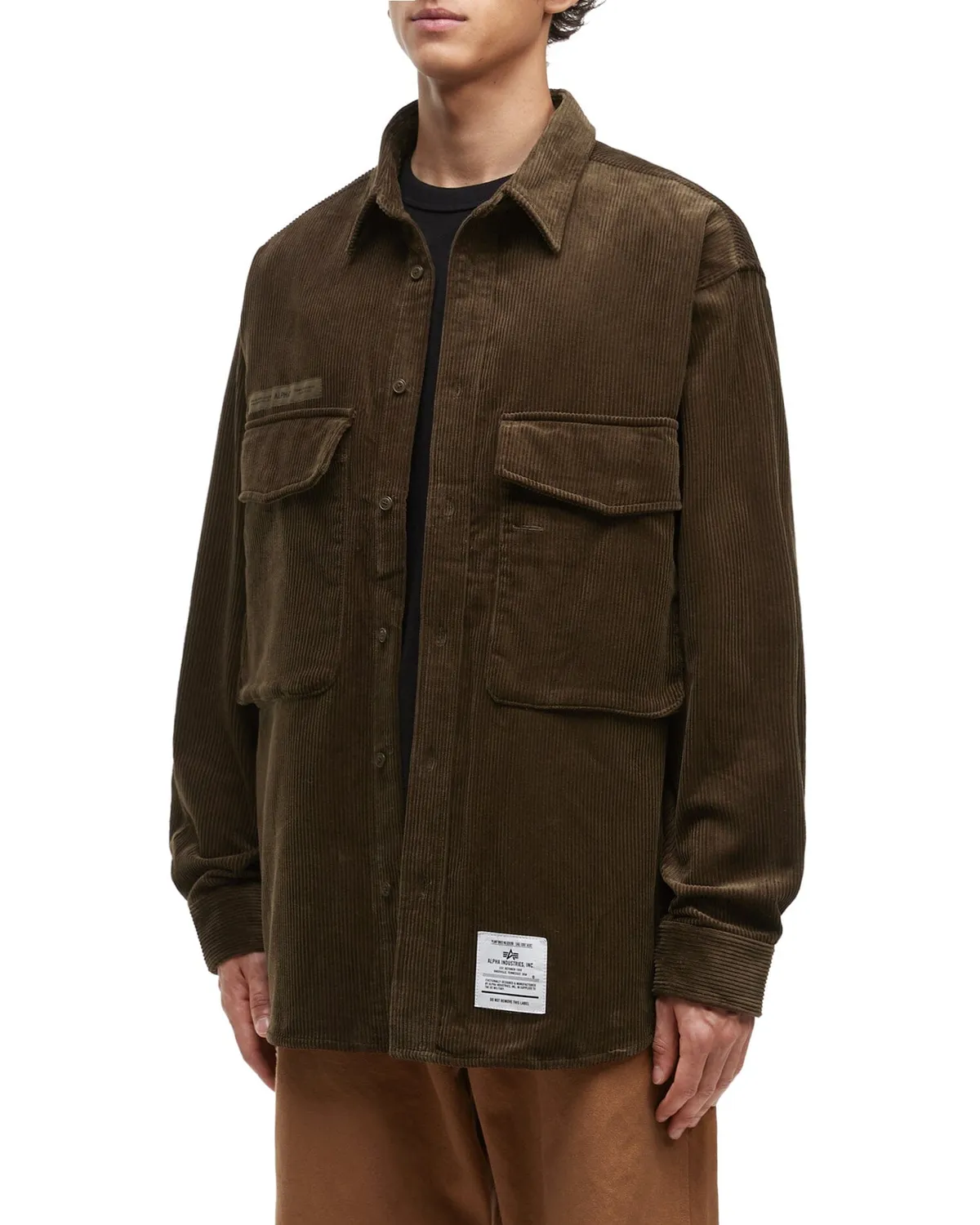 Alpha Industries UNFRM camasa corduroy Rust din bumbac