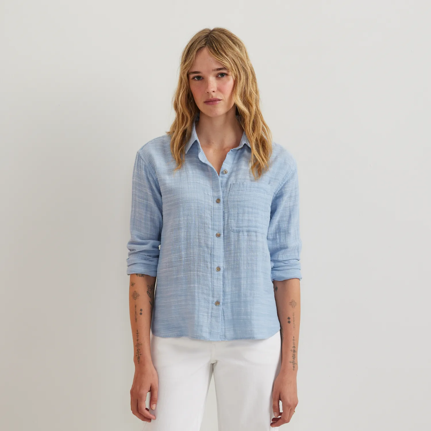 Eddie Bauer Cotton Slub camasa Vintage Rose bumbac