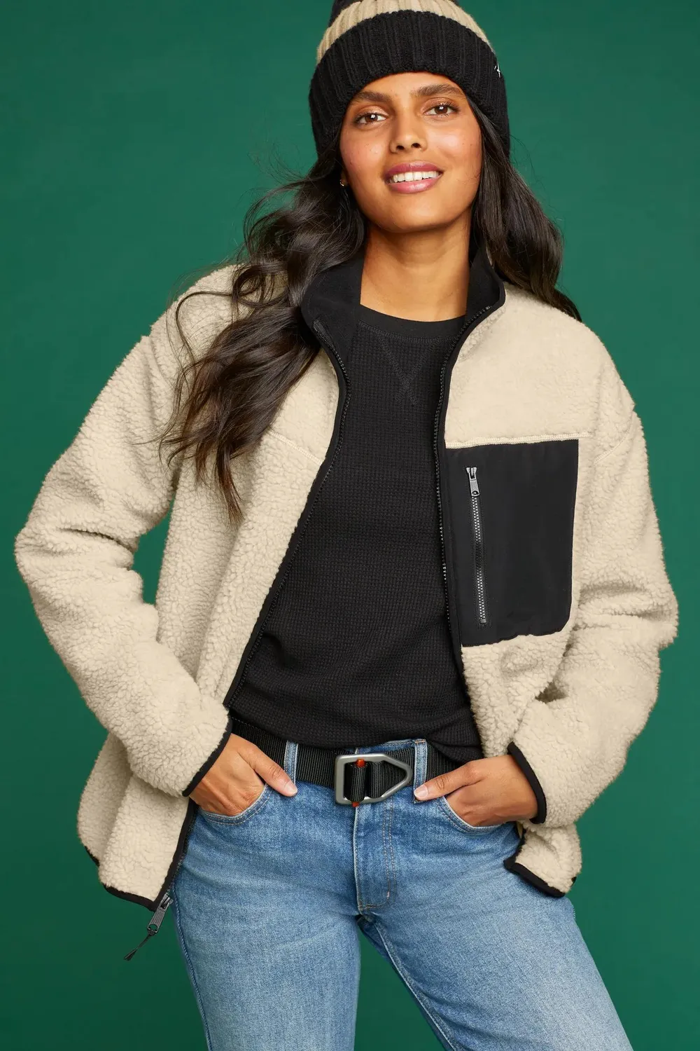 Eddie Bauer Chilali geaca fleece oyster calduroasa