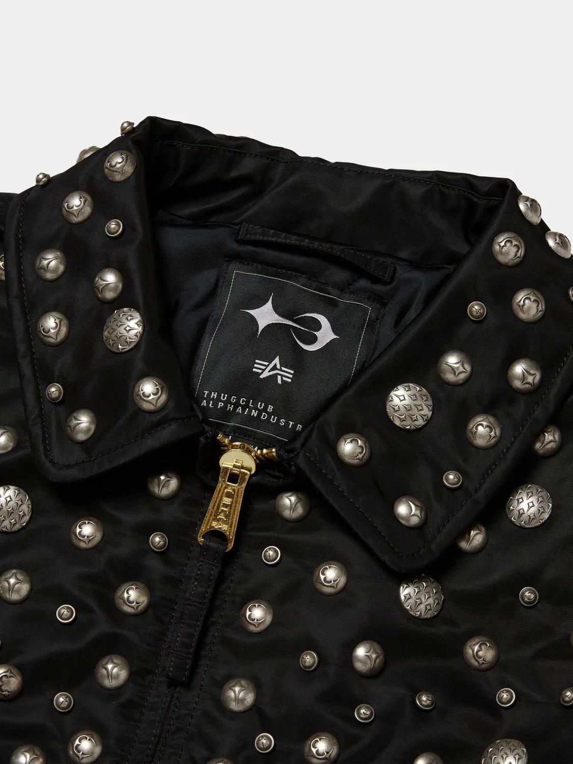 Alpha Industries CWU 45/P Thug Club geaca bomber negru cu tinte