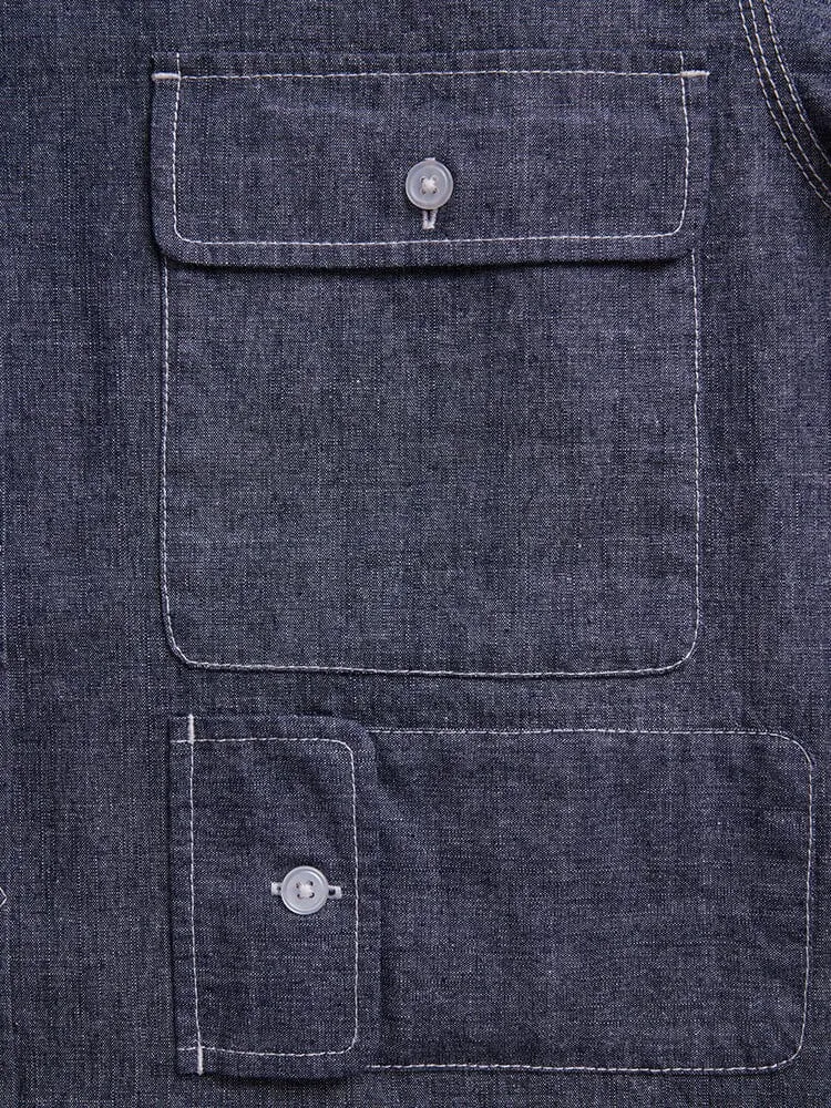 Alpha Industries Multi Pocket camasa albastru chambray