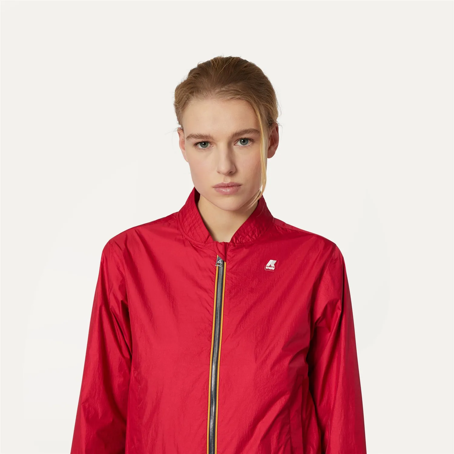 K-Way Amaurette geaca scurta rosu berry metalizata