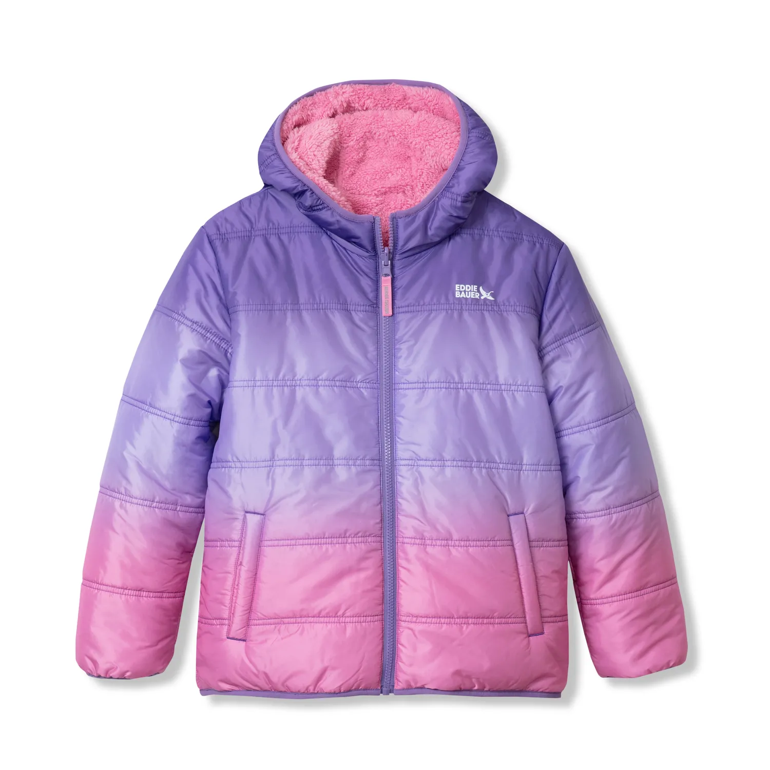 Eddie Bauer Deer Harbor Reversible Hooded geaca Blush fete