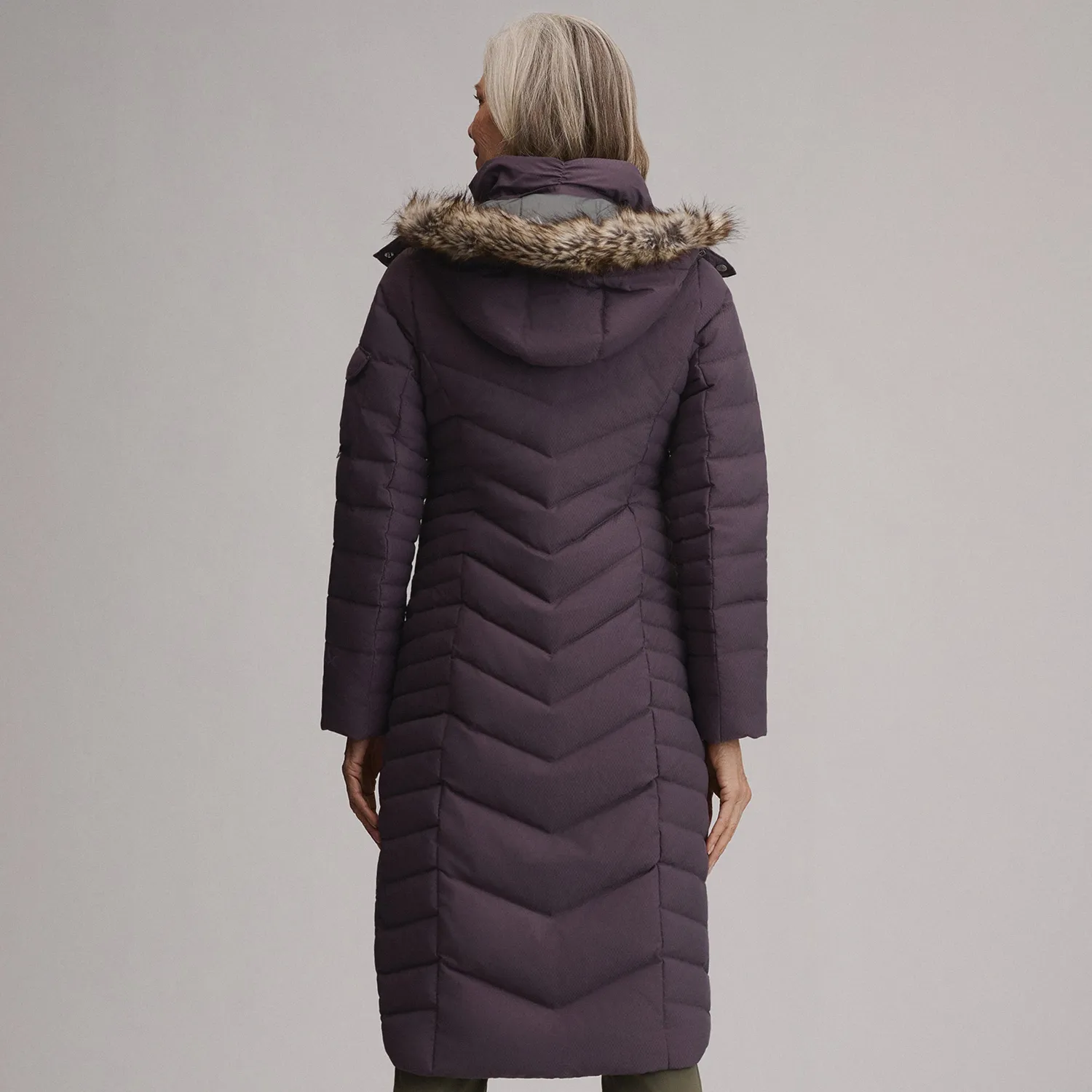 Eddie Bauer Sun Valley palton puf damă lung storm negru