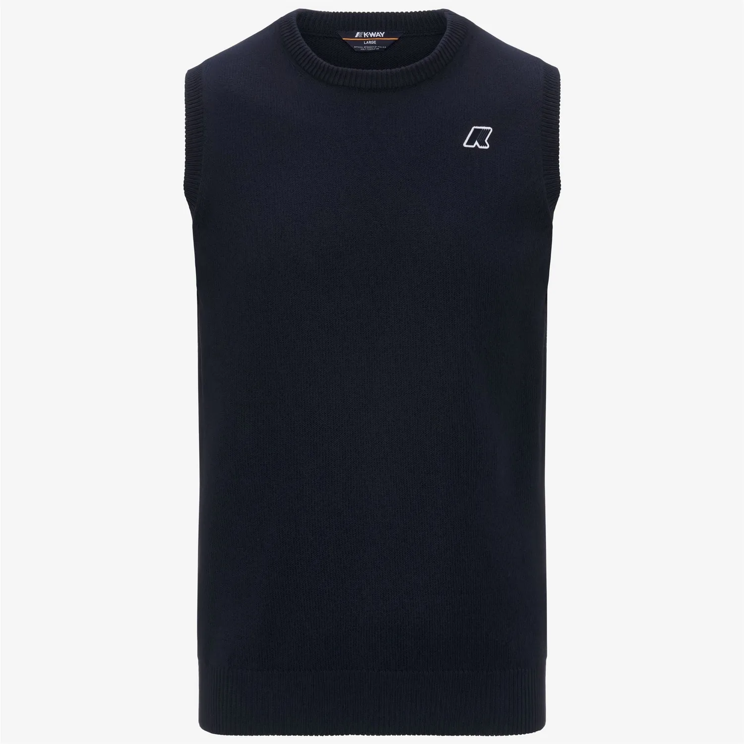 K-Way Golf Jeano vestă tricotată albastră bumbac