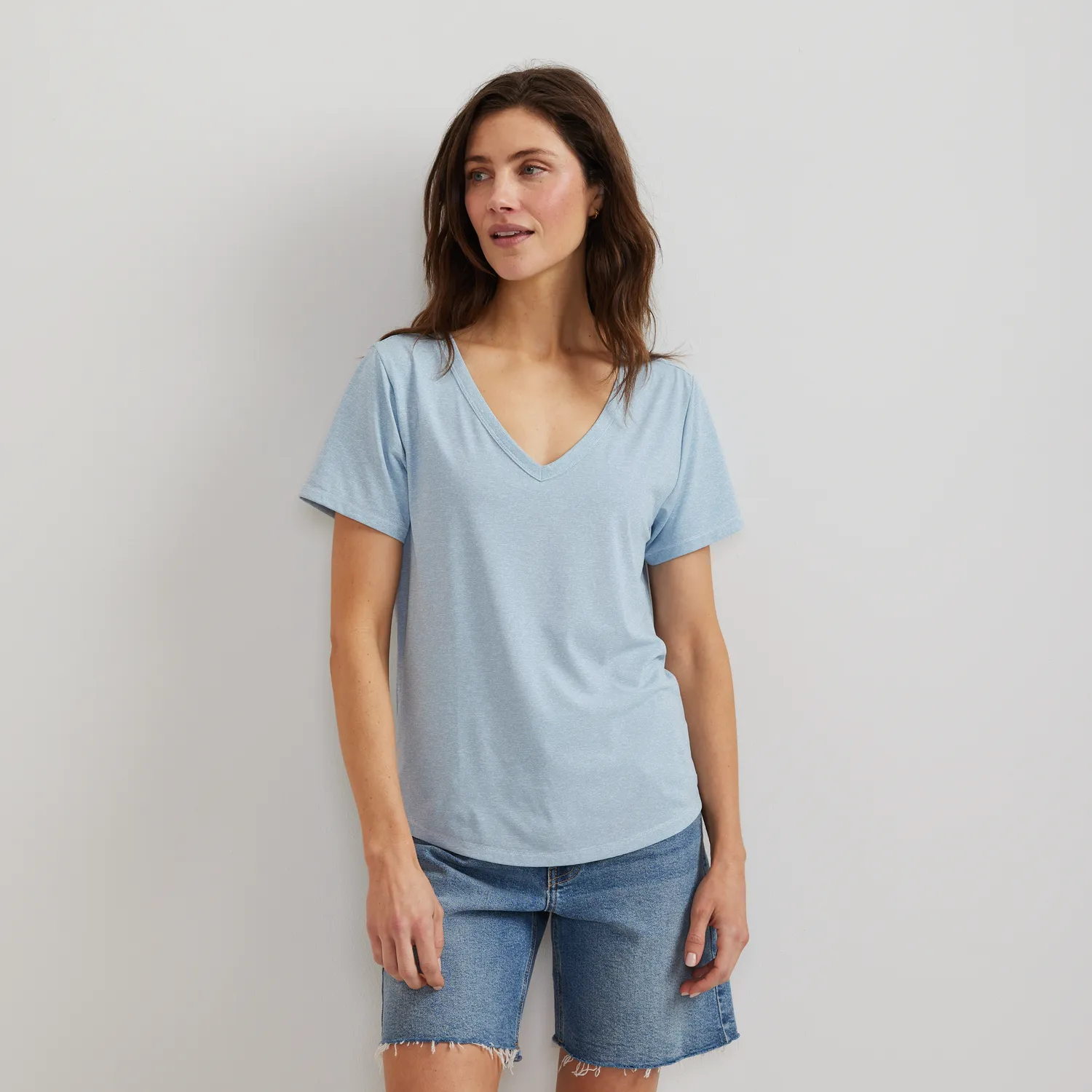 Eddie Bauer Trek Light Hike tricou dama Pale Blue respirabil