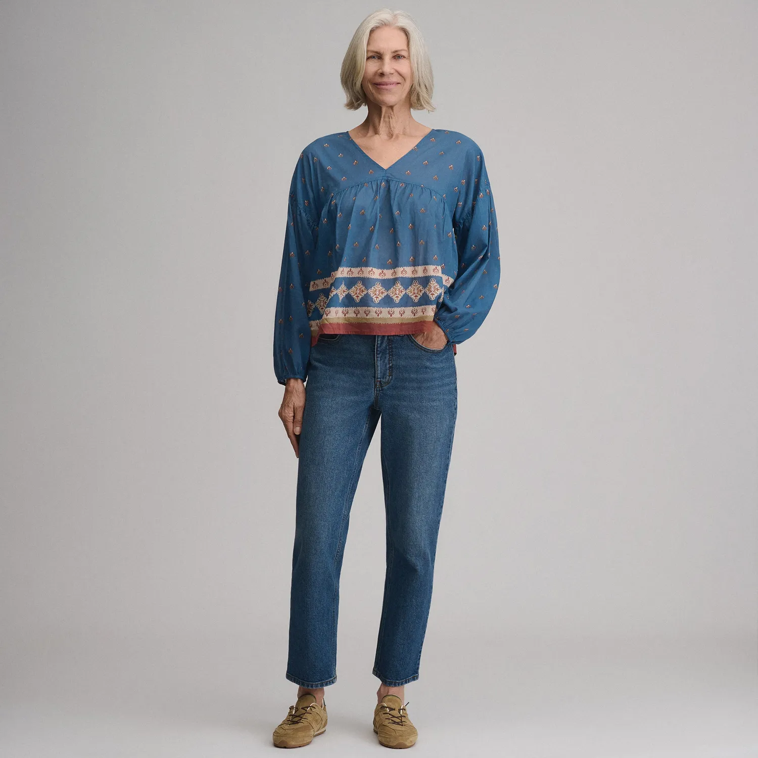 Eddie Bauer bluza dama V-neck Dark Horizon lejera