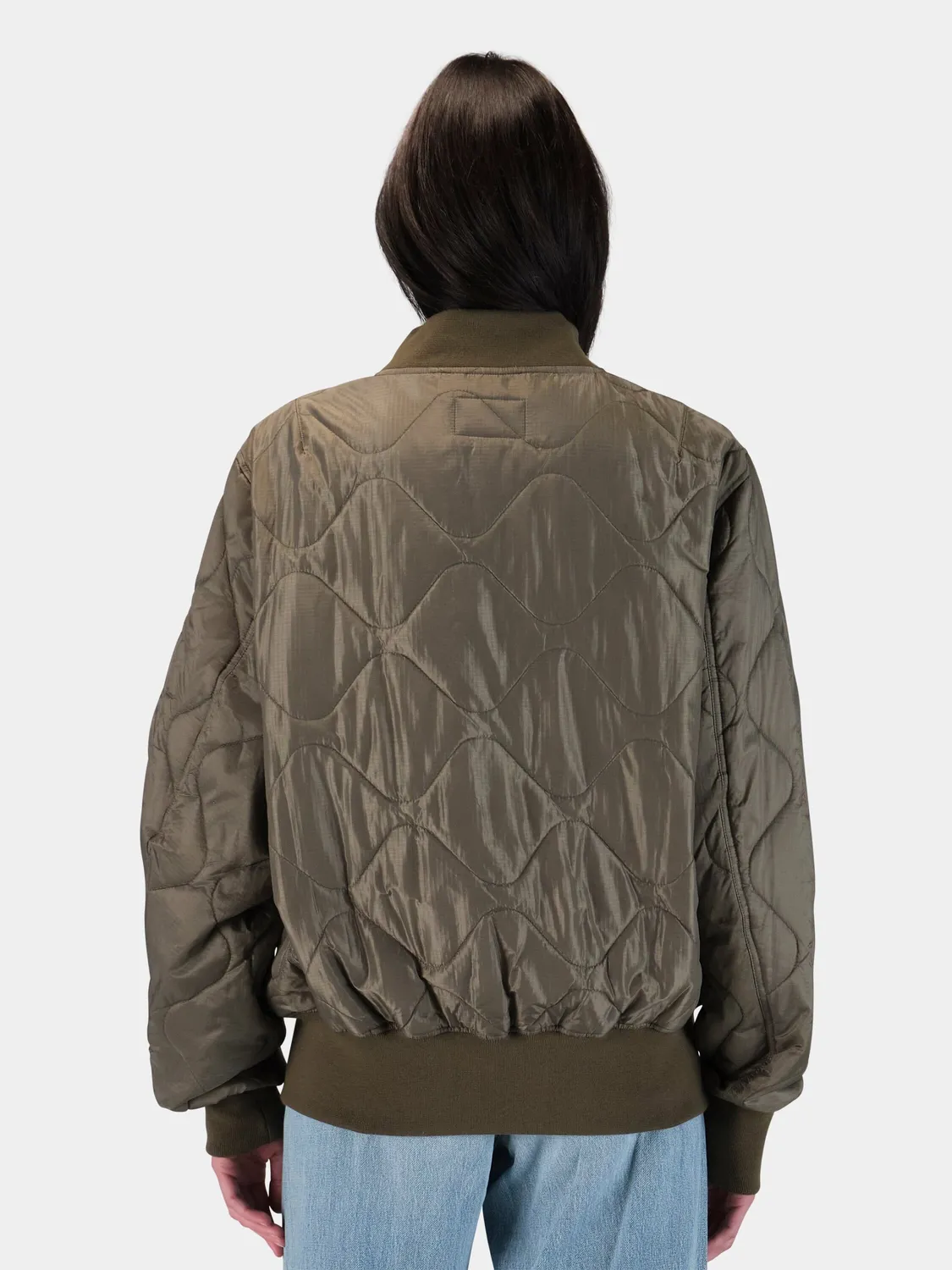 Alpha Industries L-2B Relaxed Quilted Flight geacă verde nailon