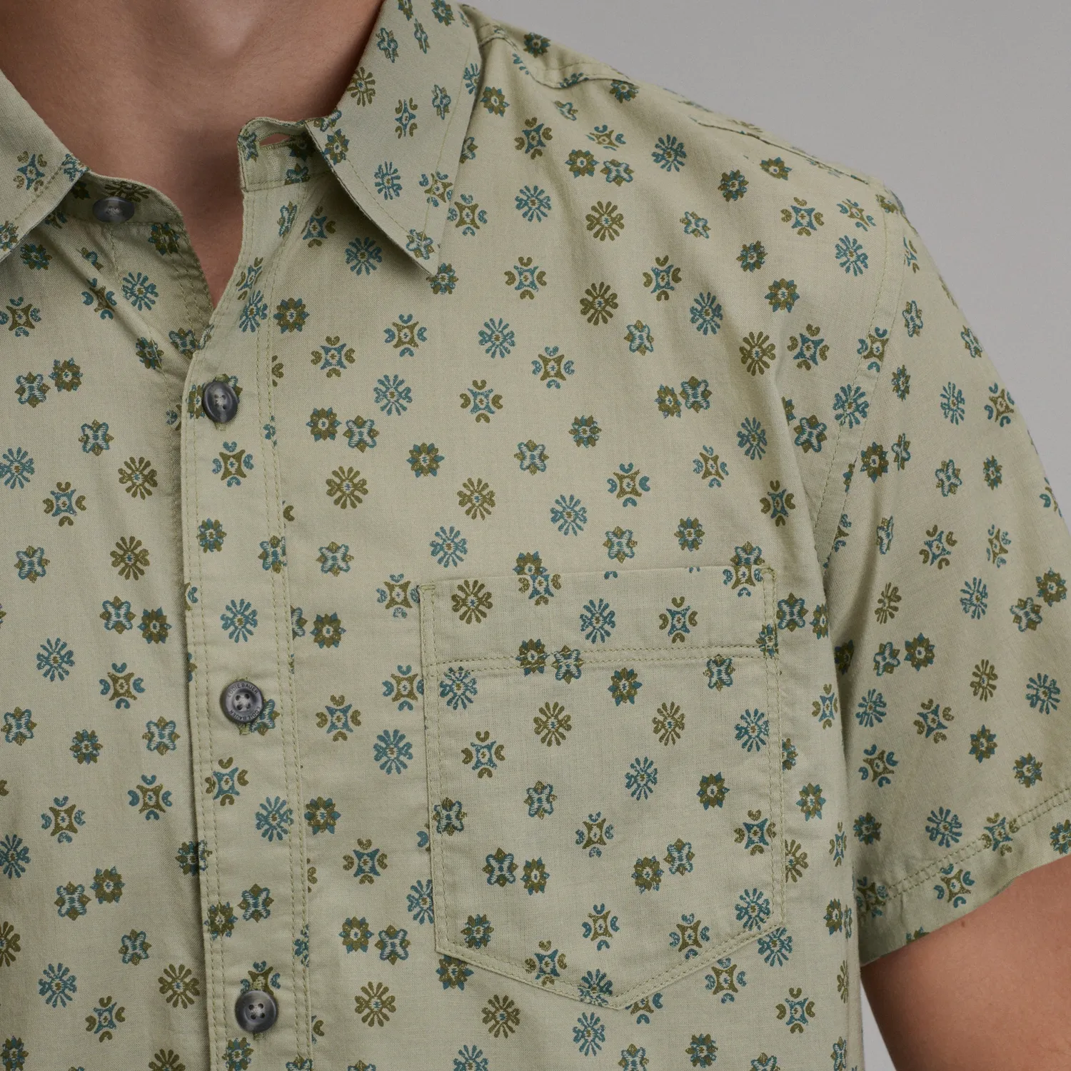 Eddie Bauer Baja Print Short-Sleeve Shirt camasa barbati bumbac imprimata
